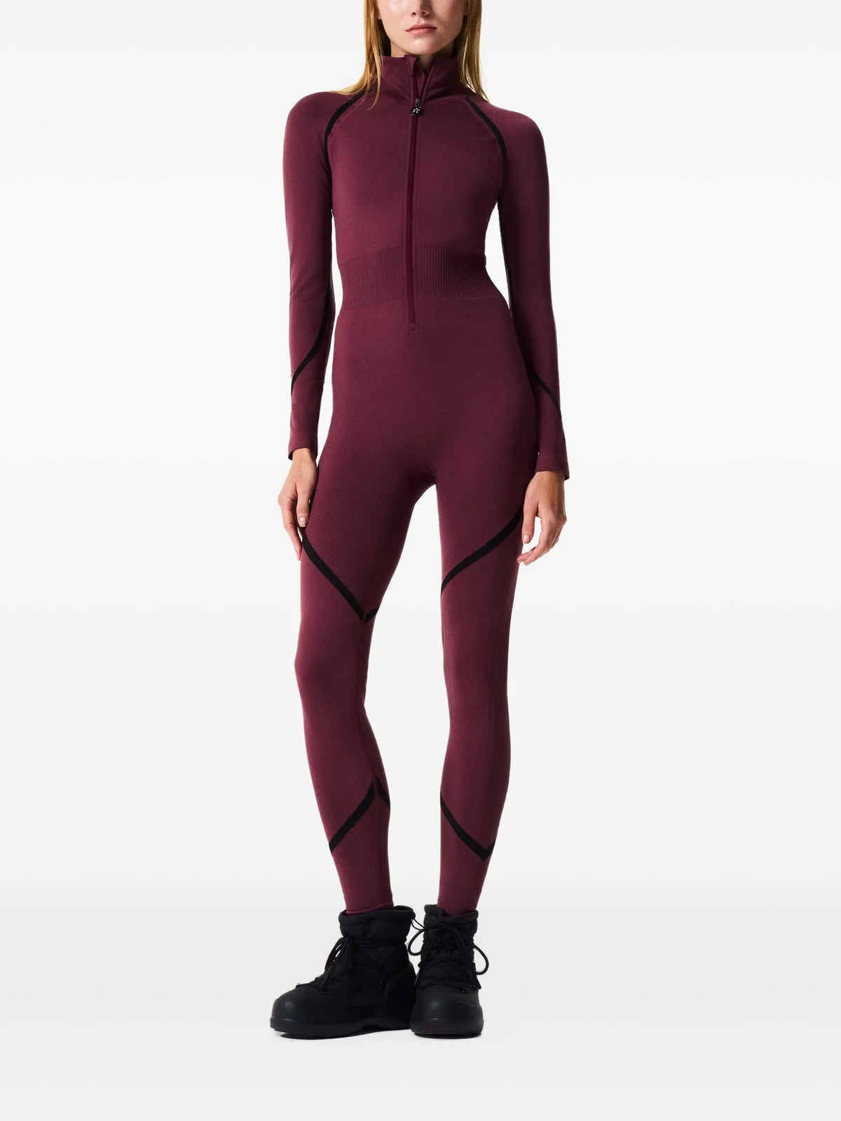 seamless panelled ski jumpsuit