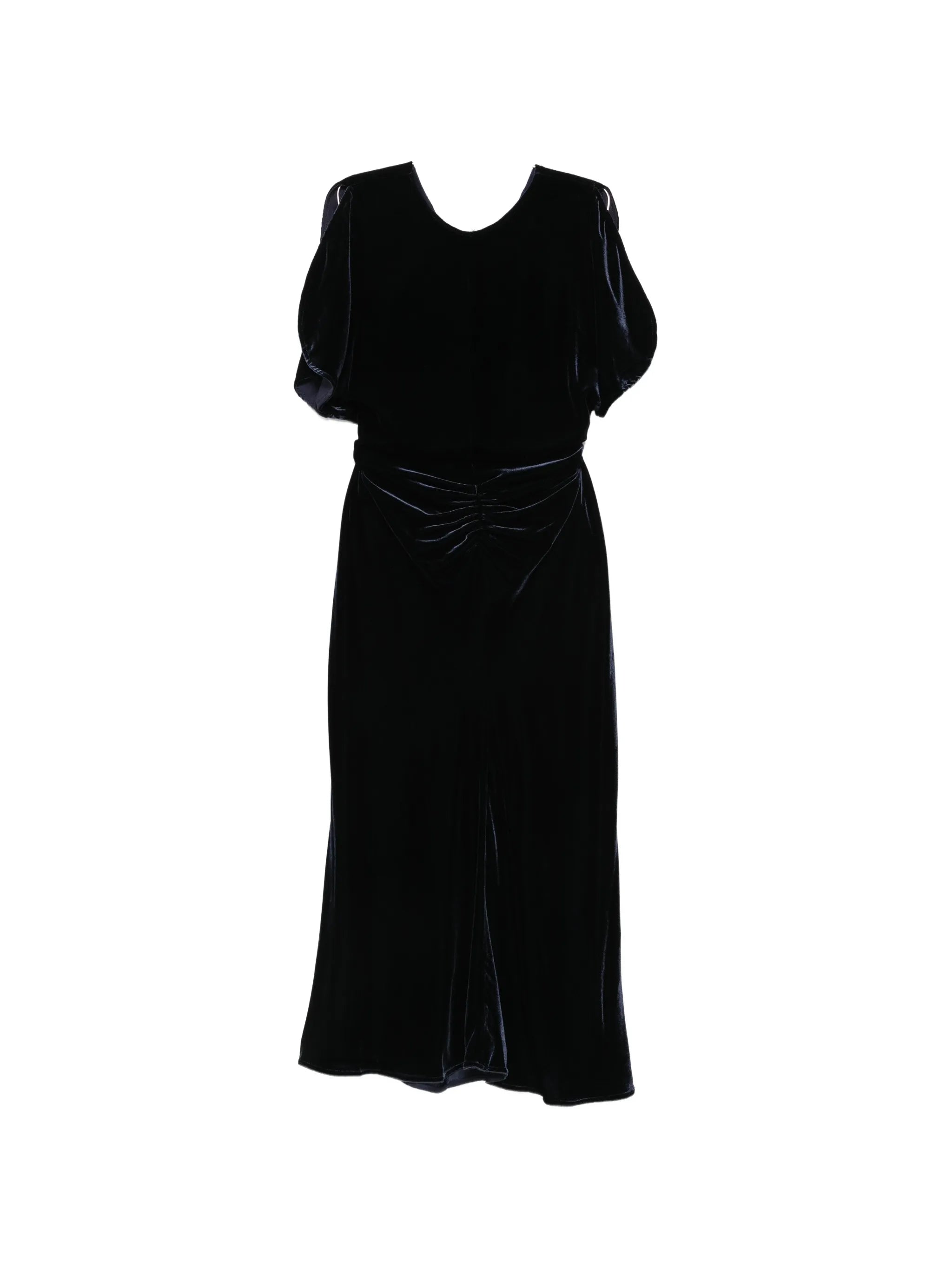 velvet midi dress