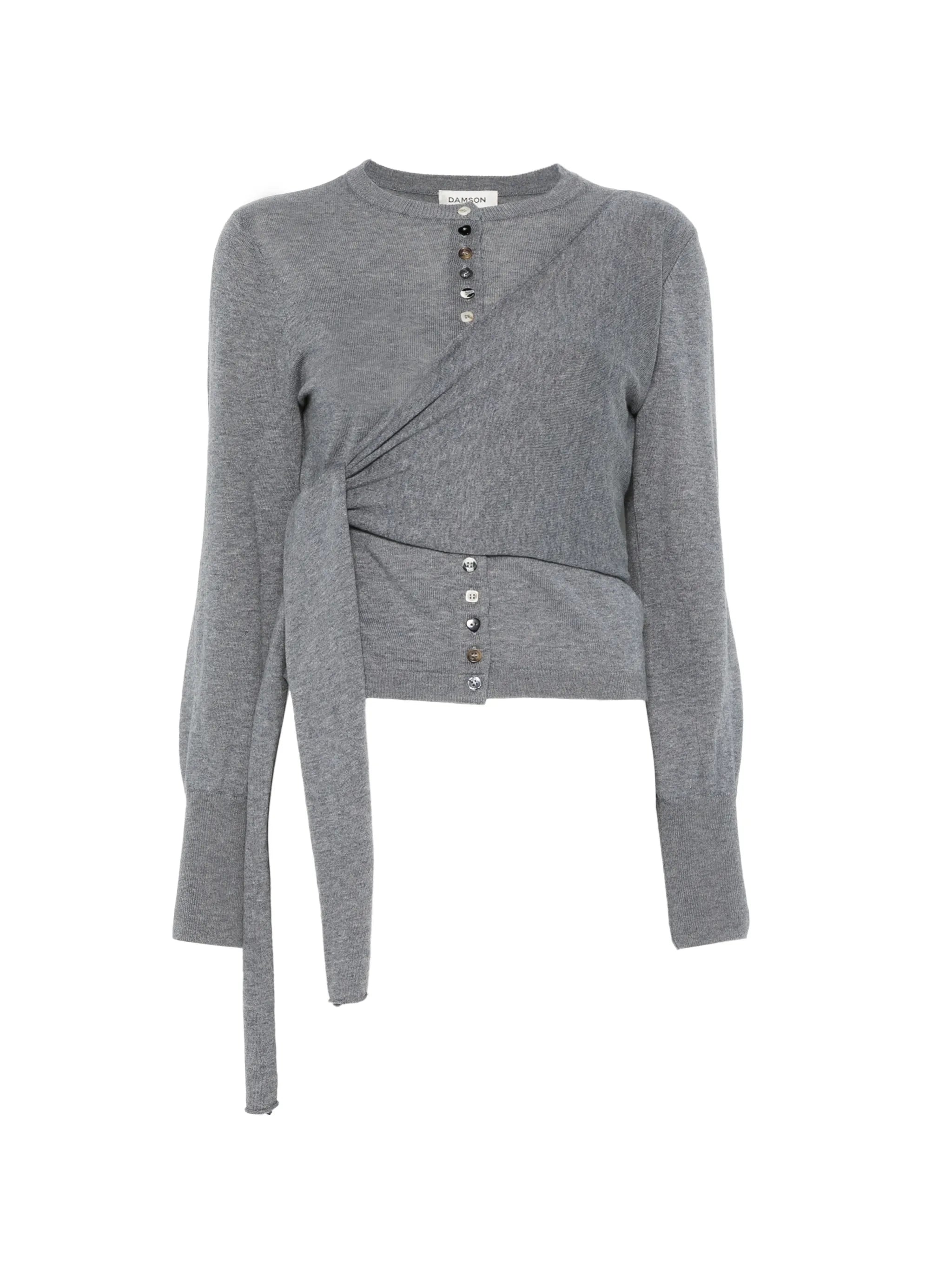 Venna wrap cardigan - grey