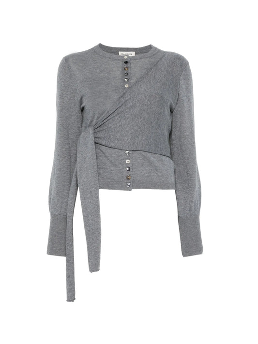 Venna wrap cardigan - grey