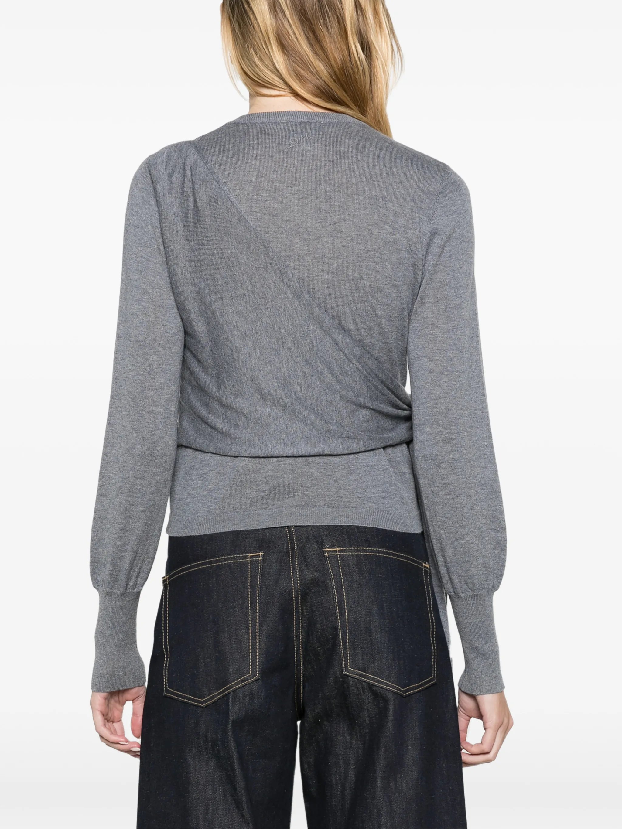 Venna wrap cardigan - grey
