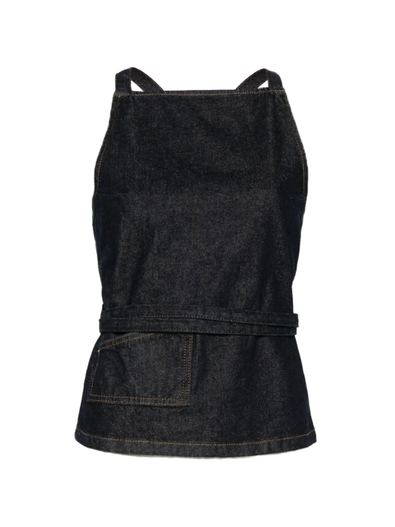 DAMSON MADDER Annabelle apron top indigo
