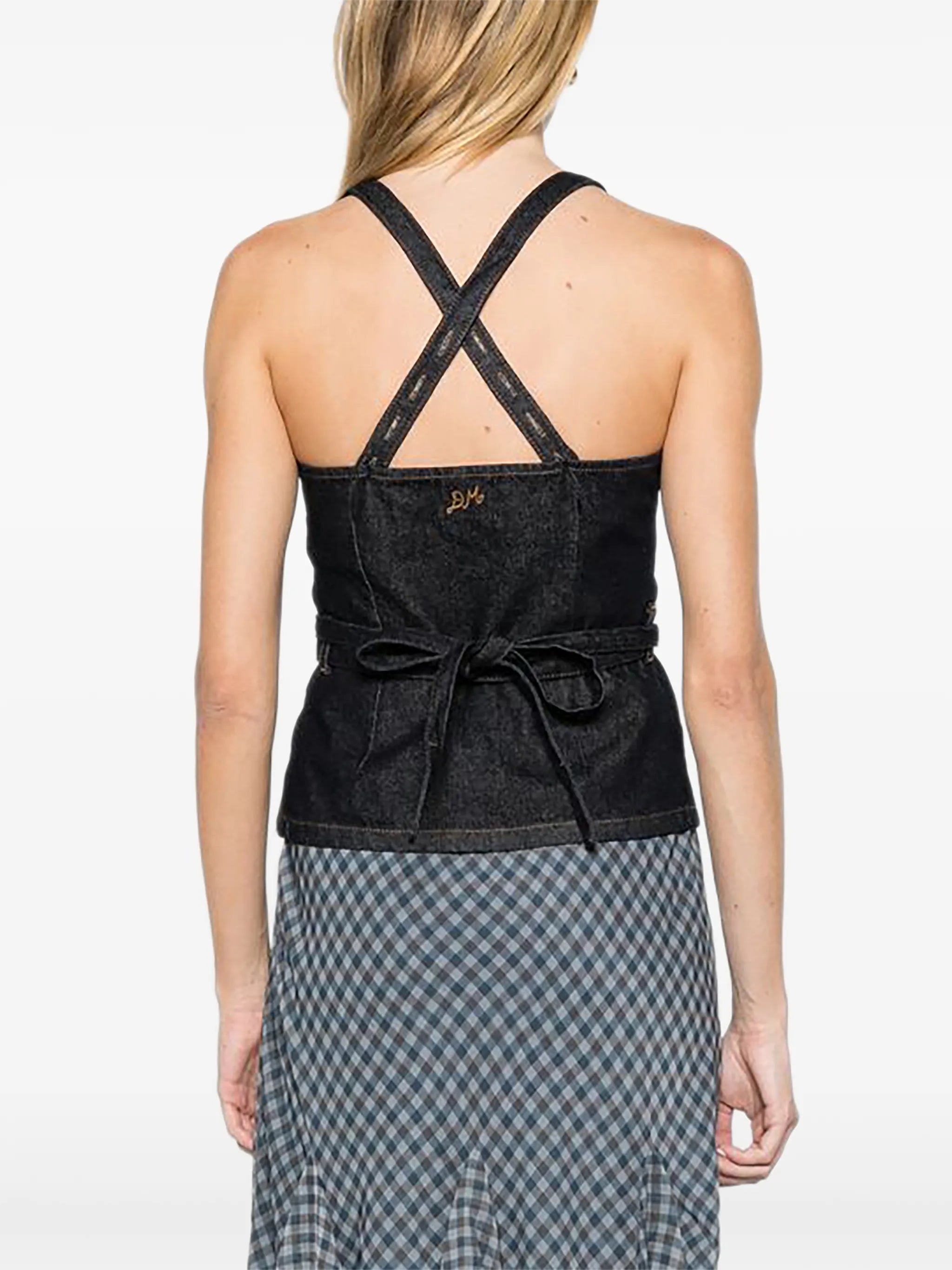 Annabelle apron top indigo
