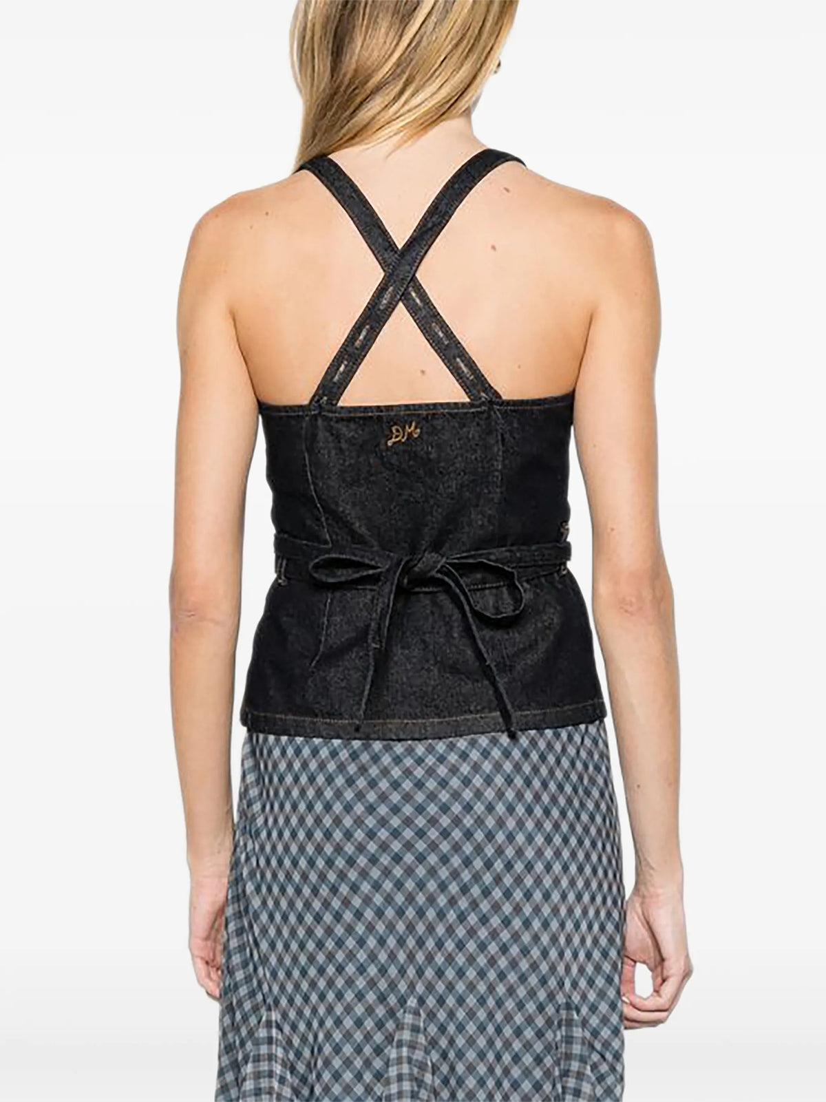 Annabelle apron top indigo