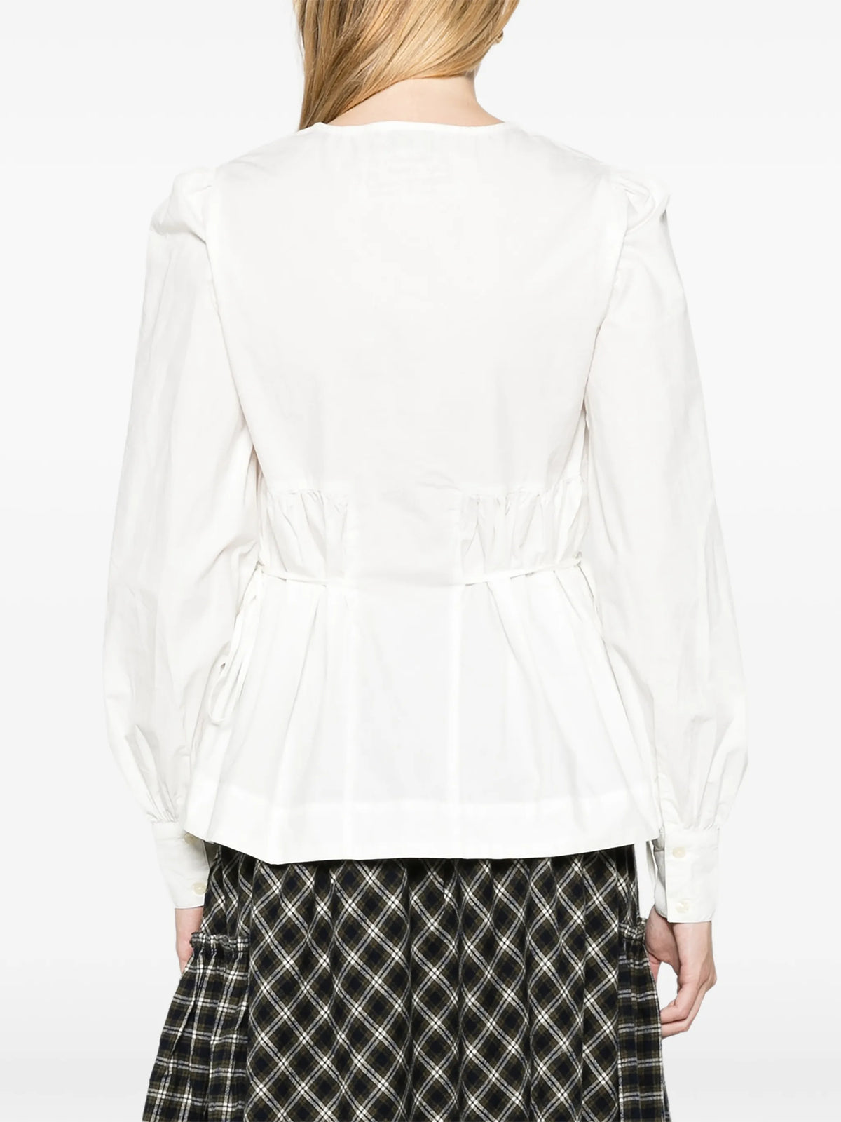 Lettie bow-detail blouse white