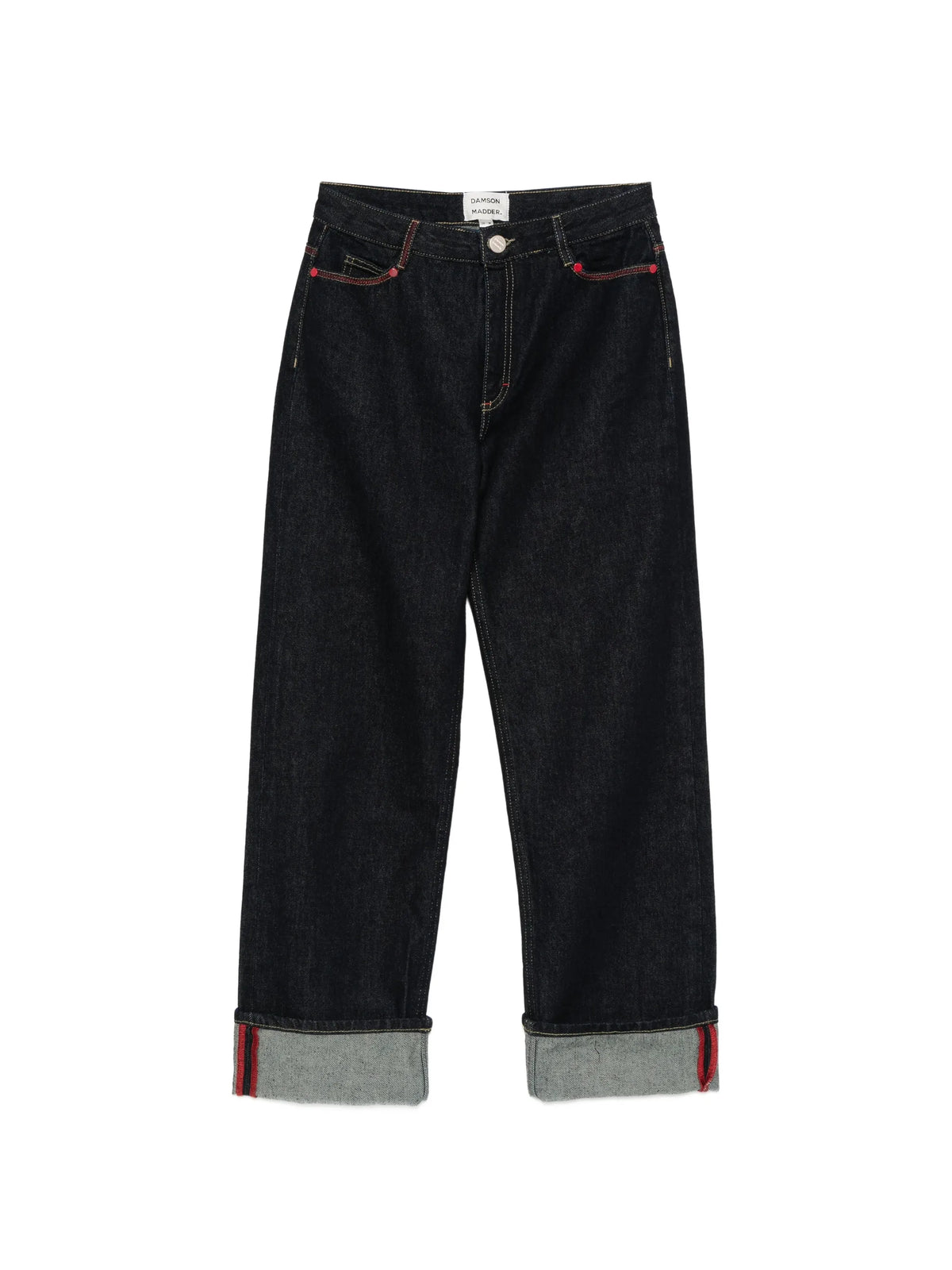 straight-leg Montana turn-up jeans - indigo selvedge