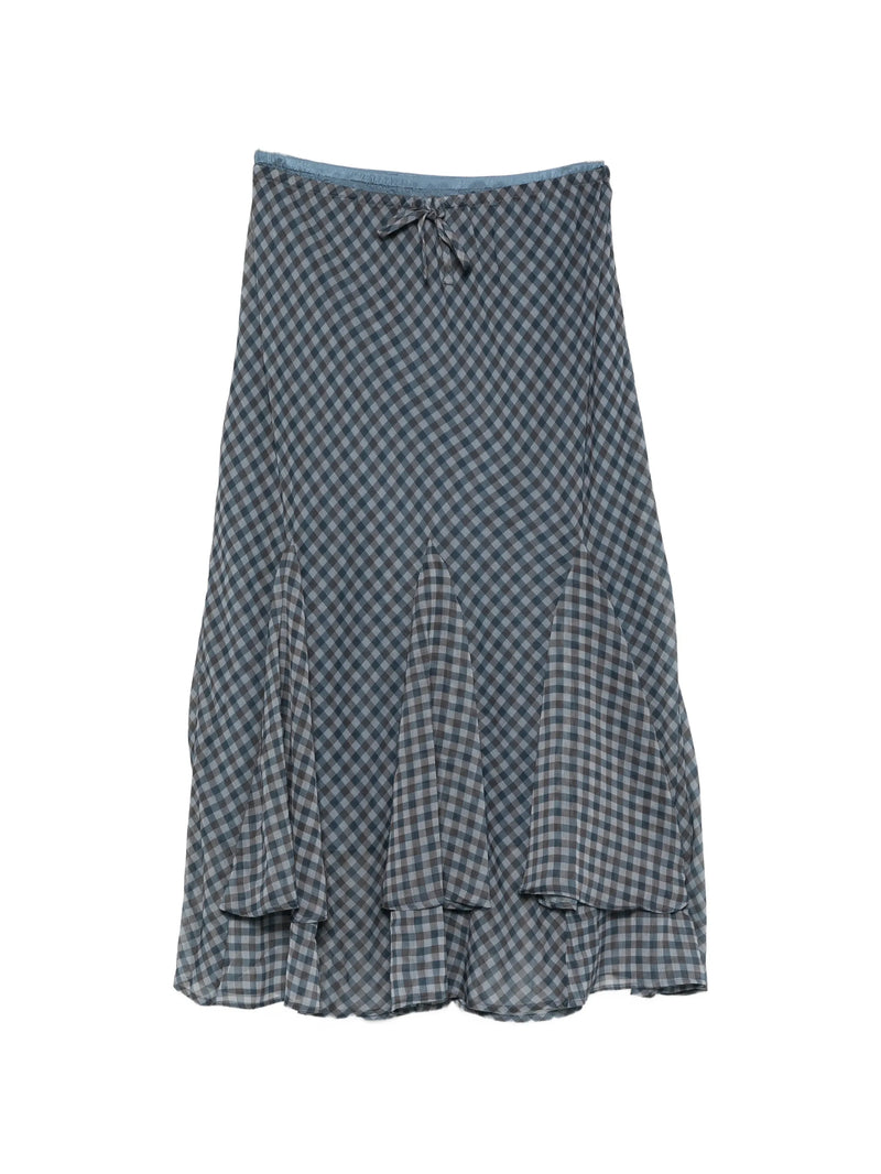 DAMSON MADDER Rida skirt - sheer willow gingham