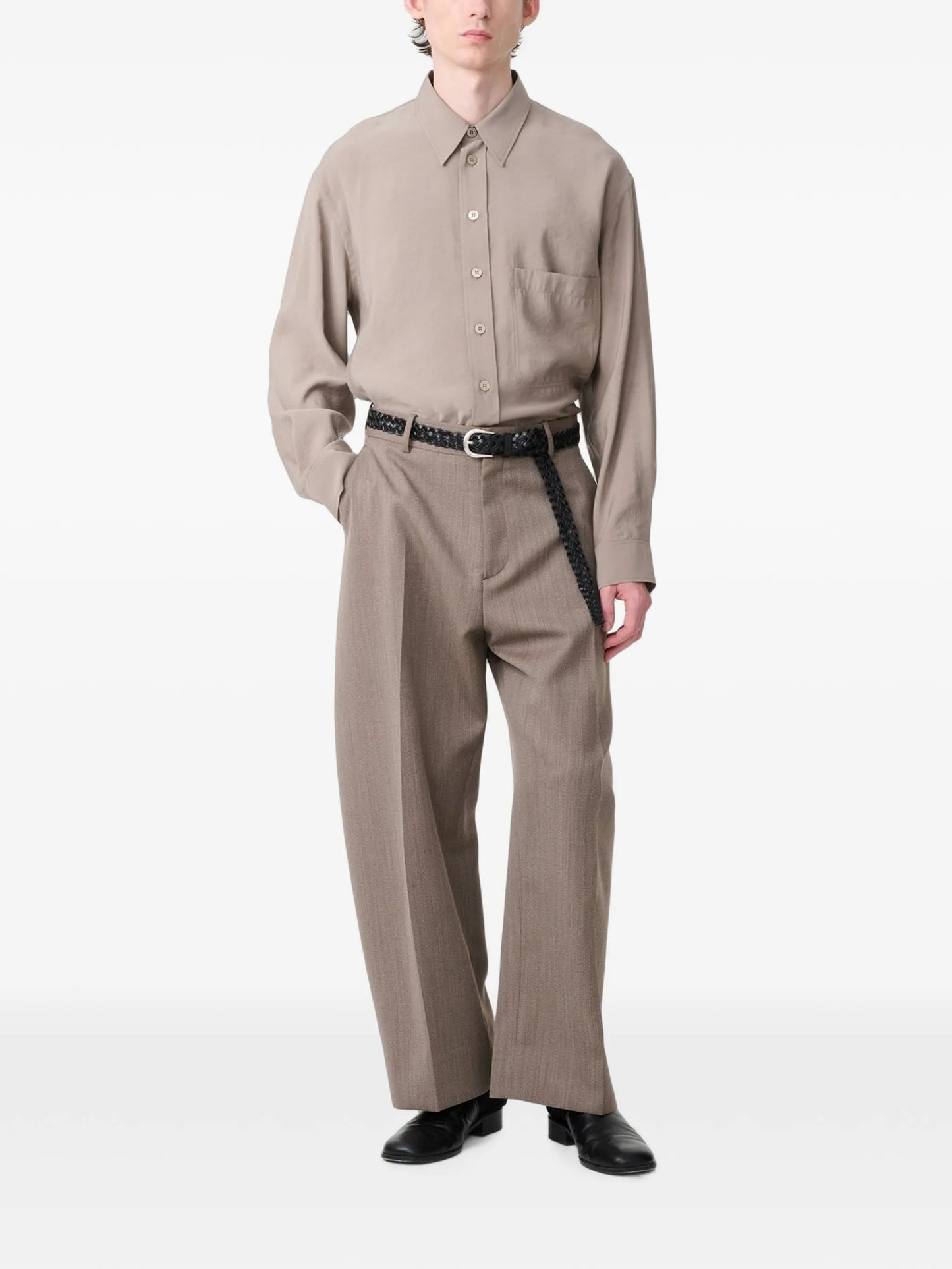 Emper patch-pocket shirt