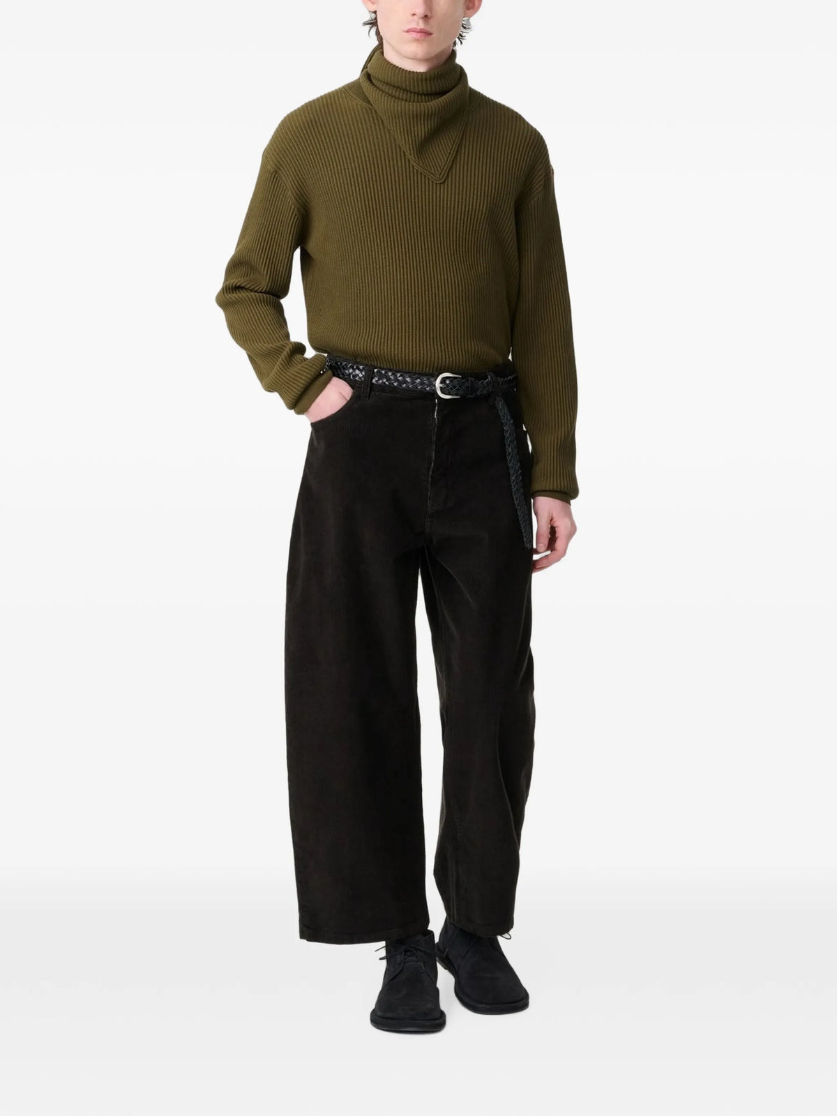 Riso corduroy wide-leg trousers