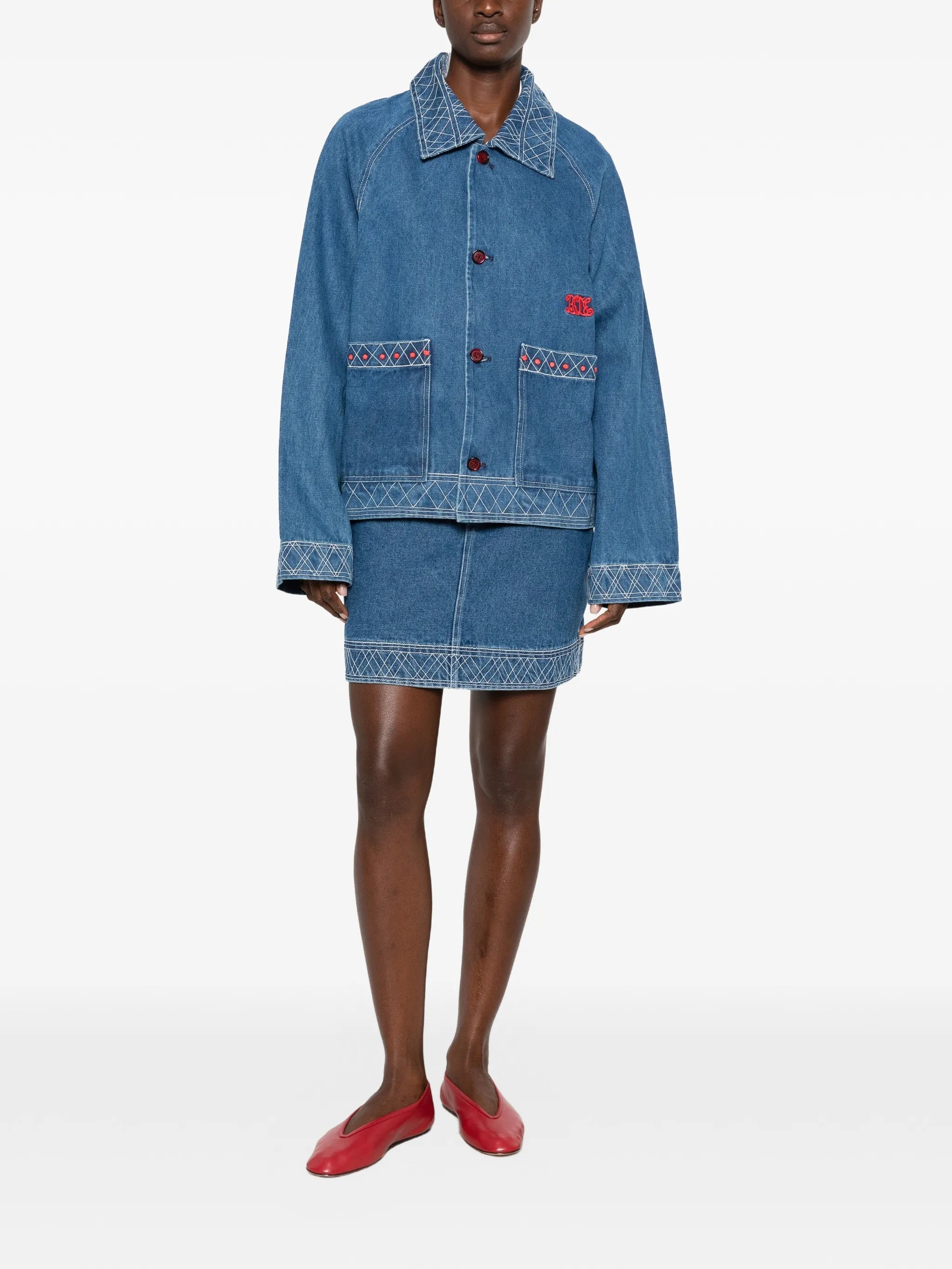 embroidered denim jacket