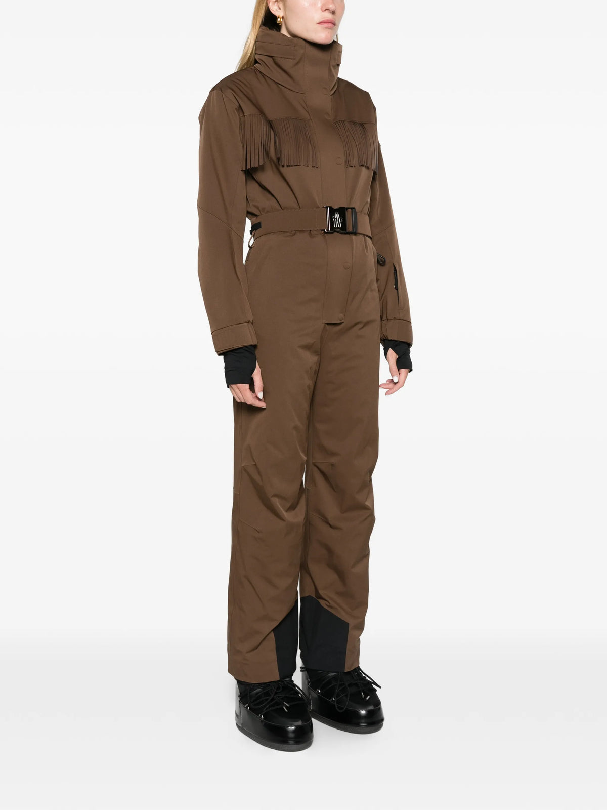 fringed insulated ski jacket