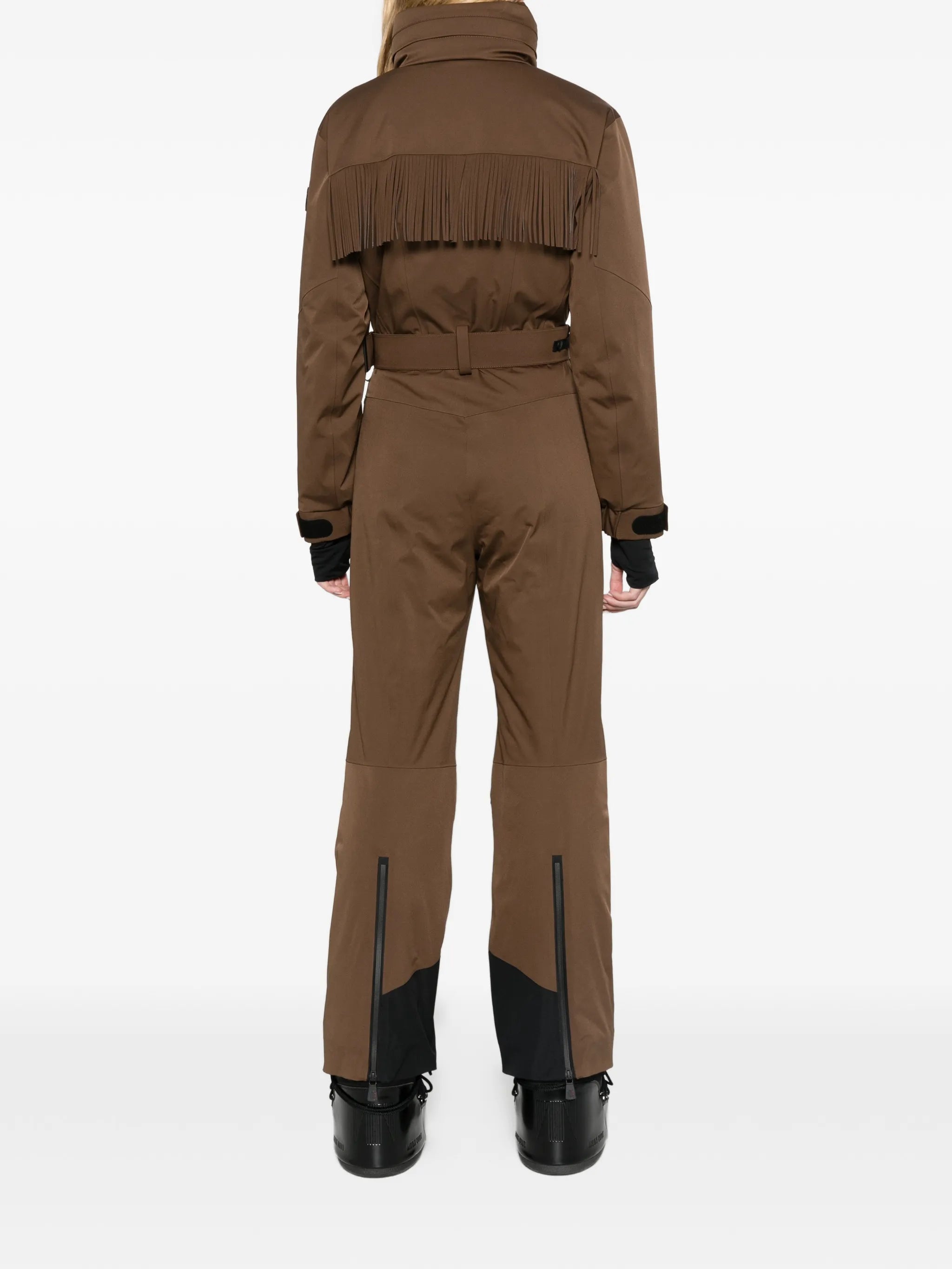 fringed insulated ski jacket