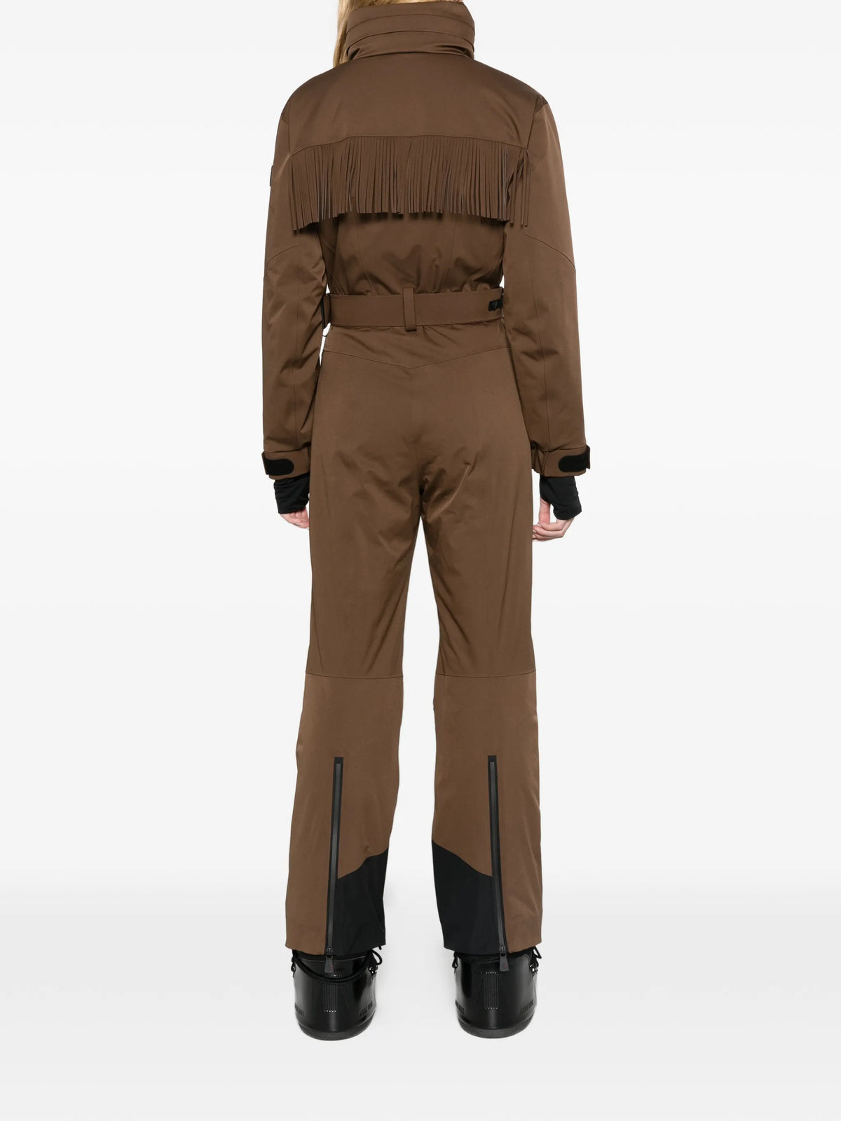 fringed insulated ski jacket