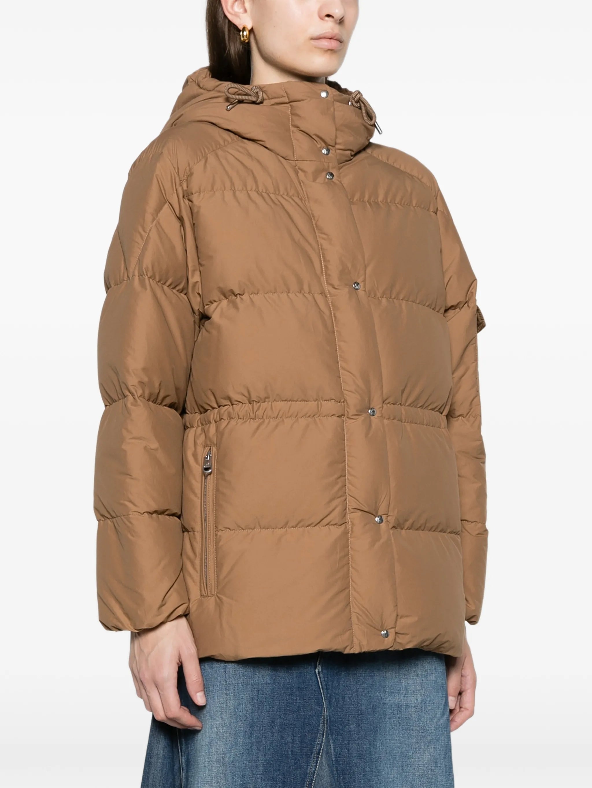 Himalaya hooded short down jacket