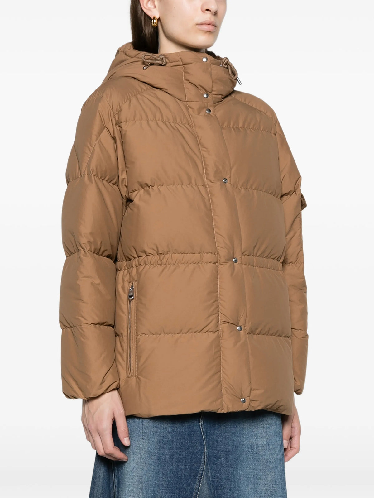 Himalaya hooded short down jacket