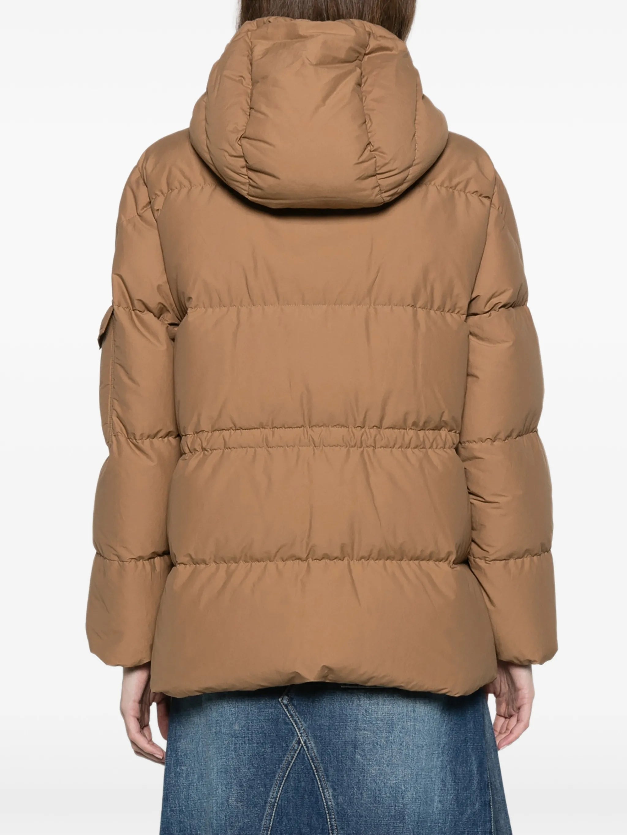 Himalaya hooded short down jacket