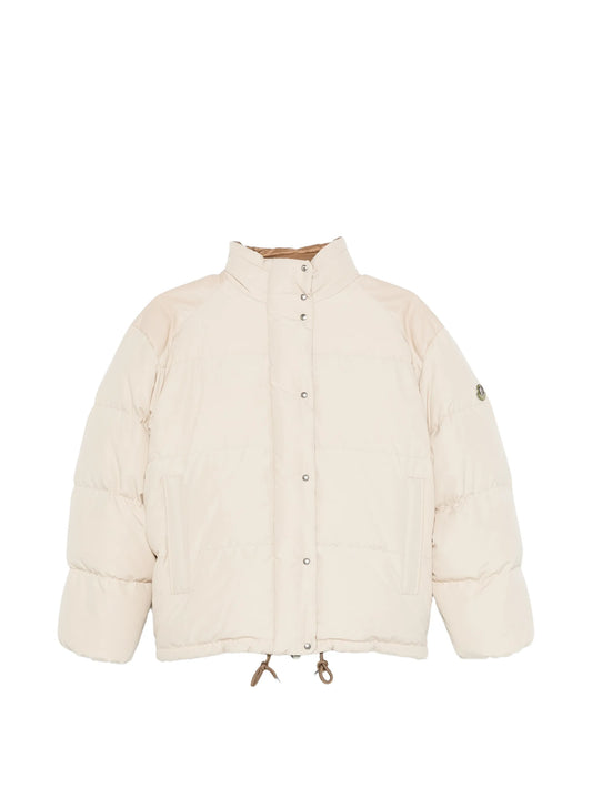 Verone leather-trimmed short down jacket