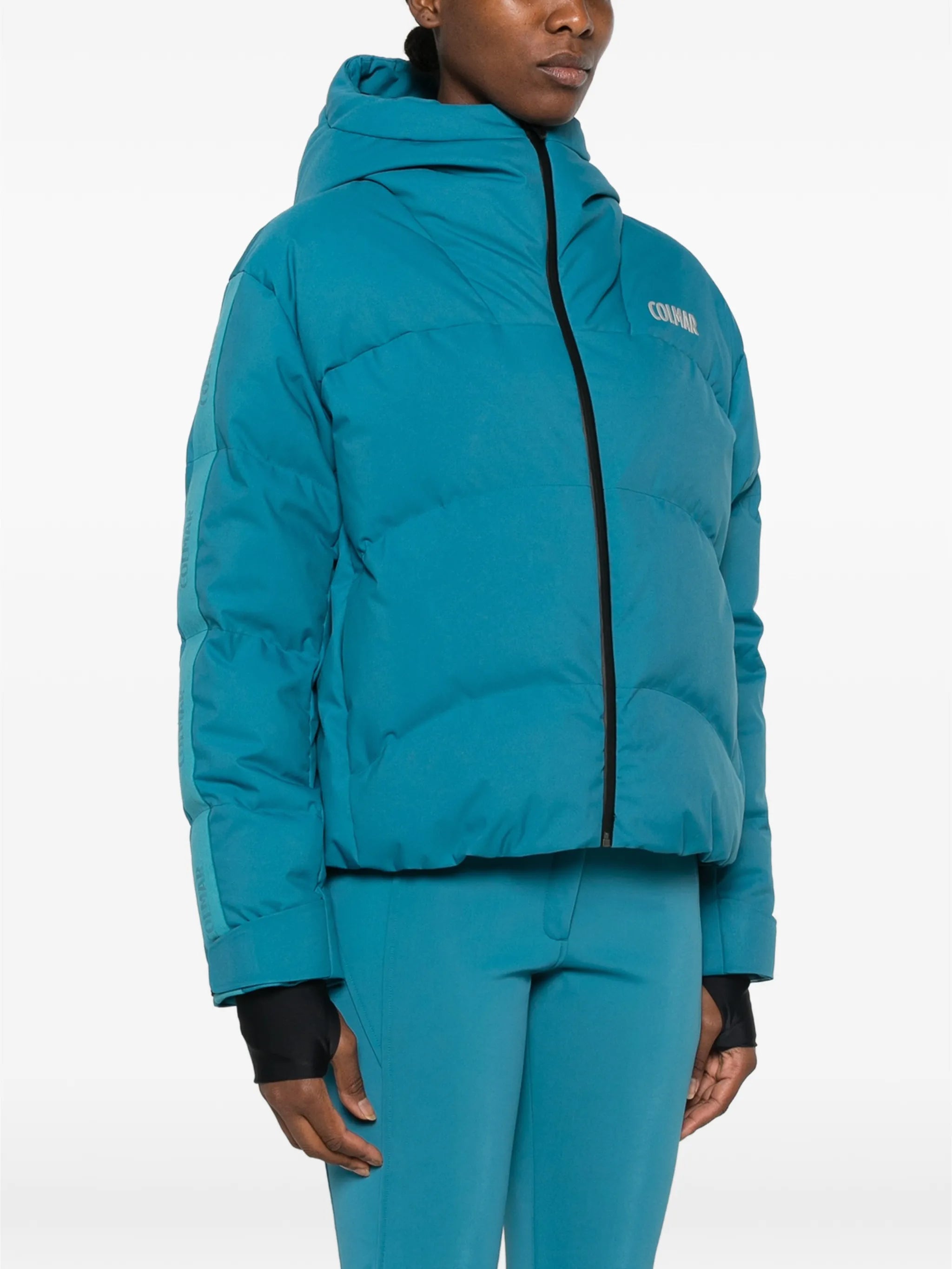 quilted hooded jacket