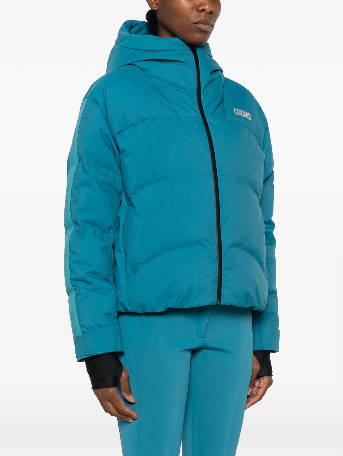 quilted hooded jacket