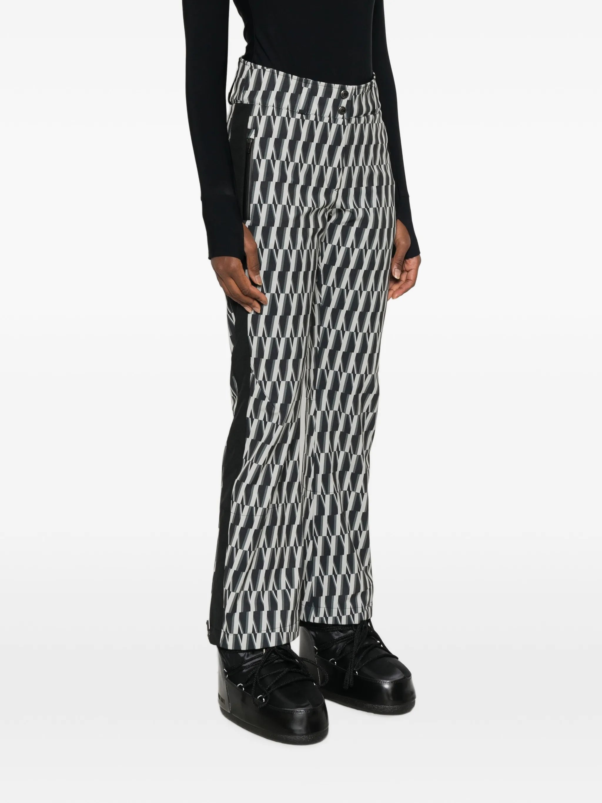 printed ski pants