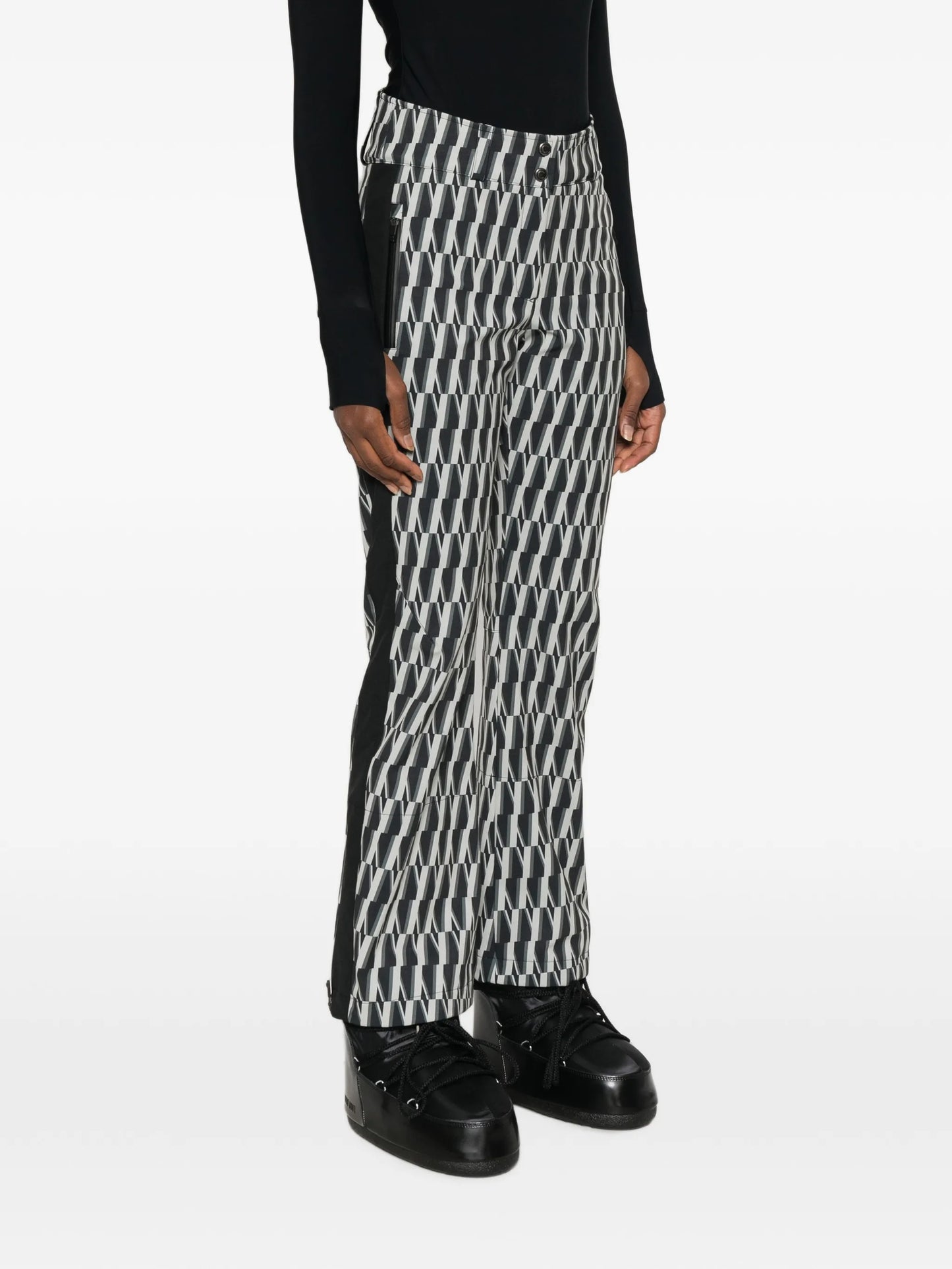printed ski pants