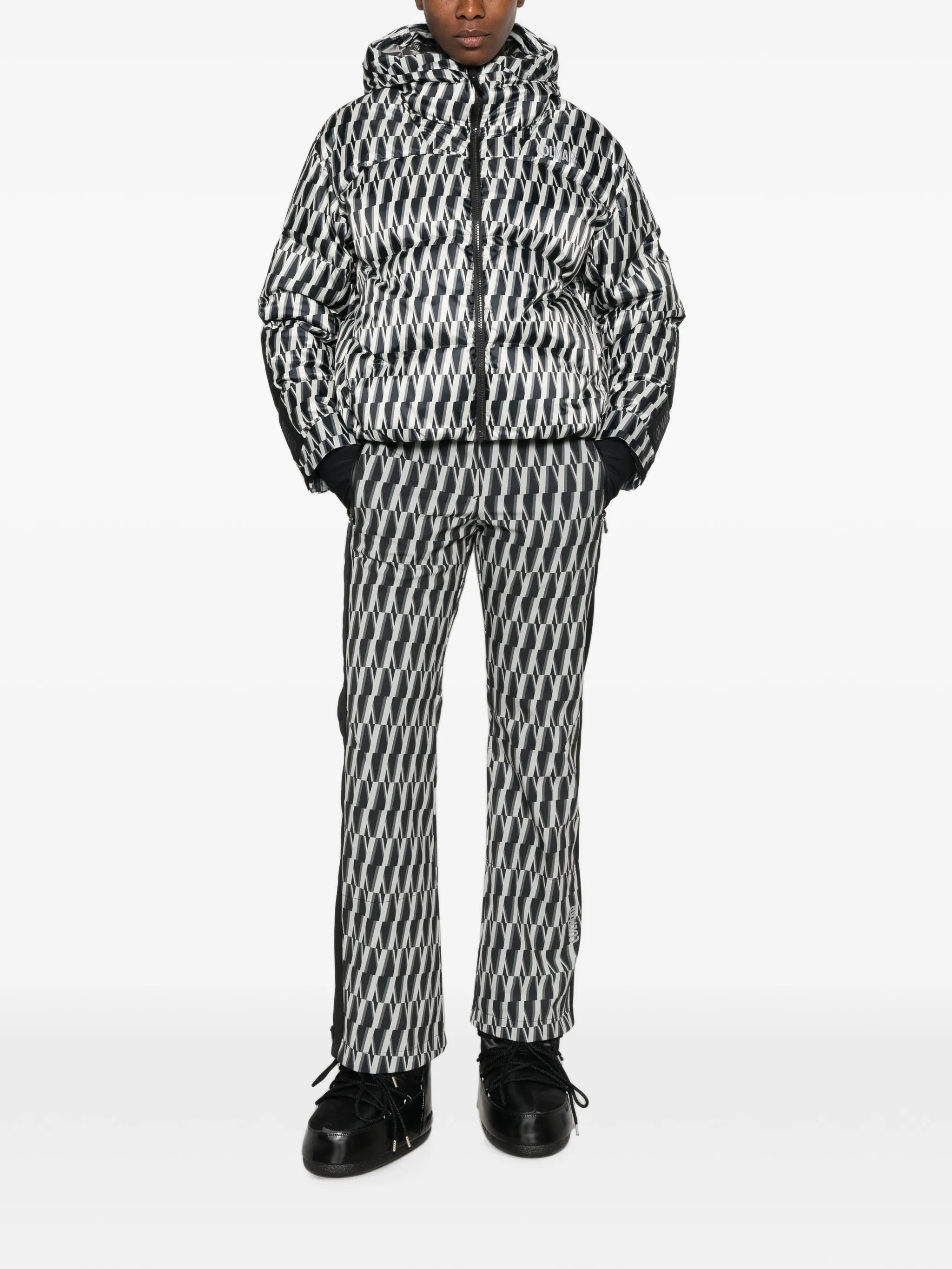 printed ski pants