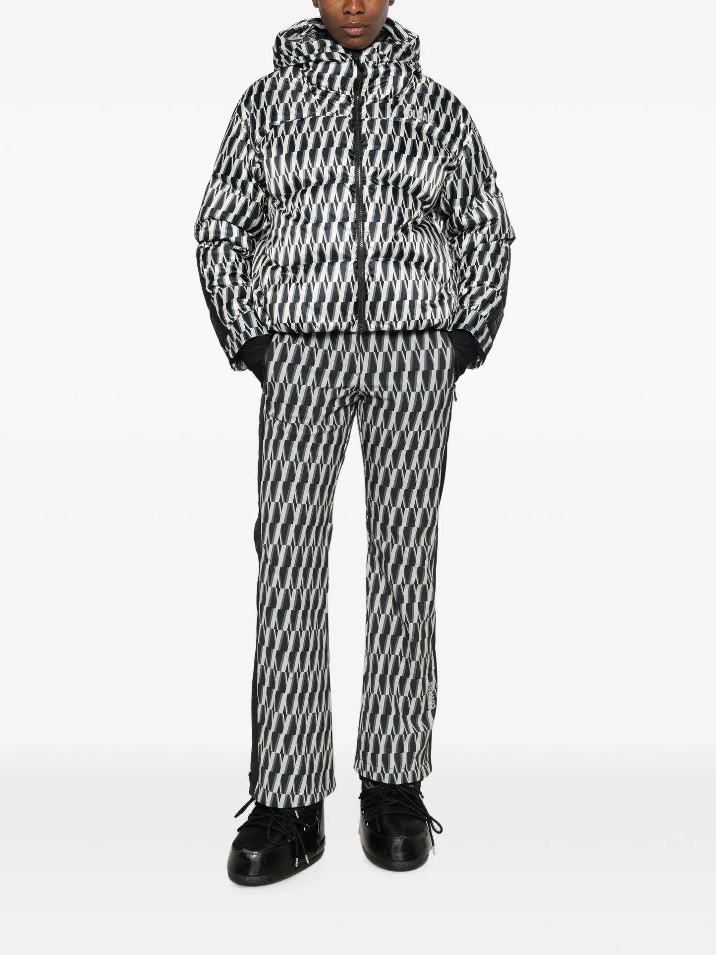 printed ski pants