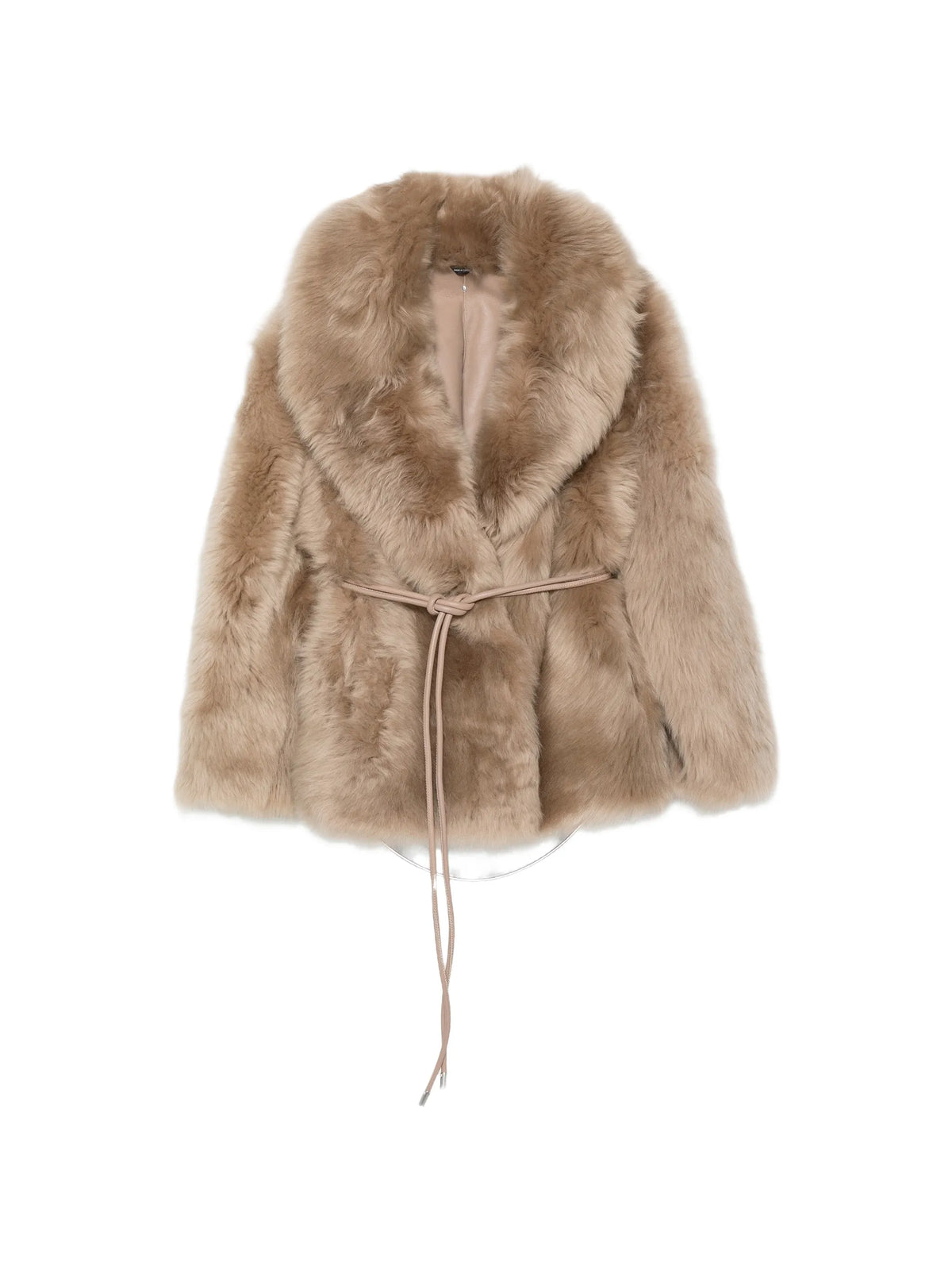Ali belted shearling coat