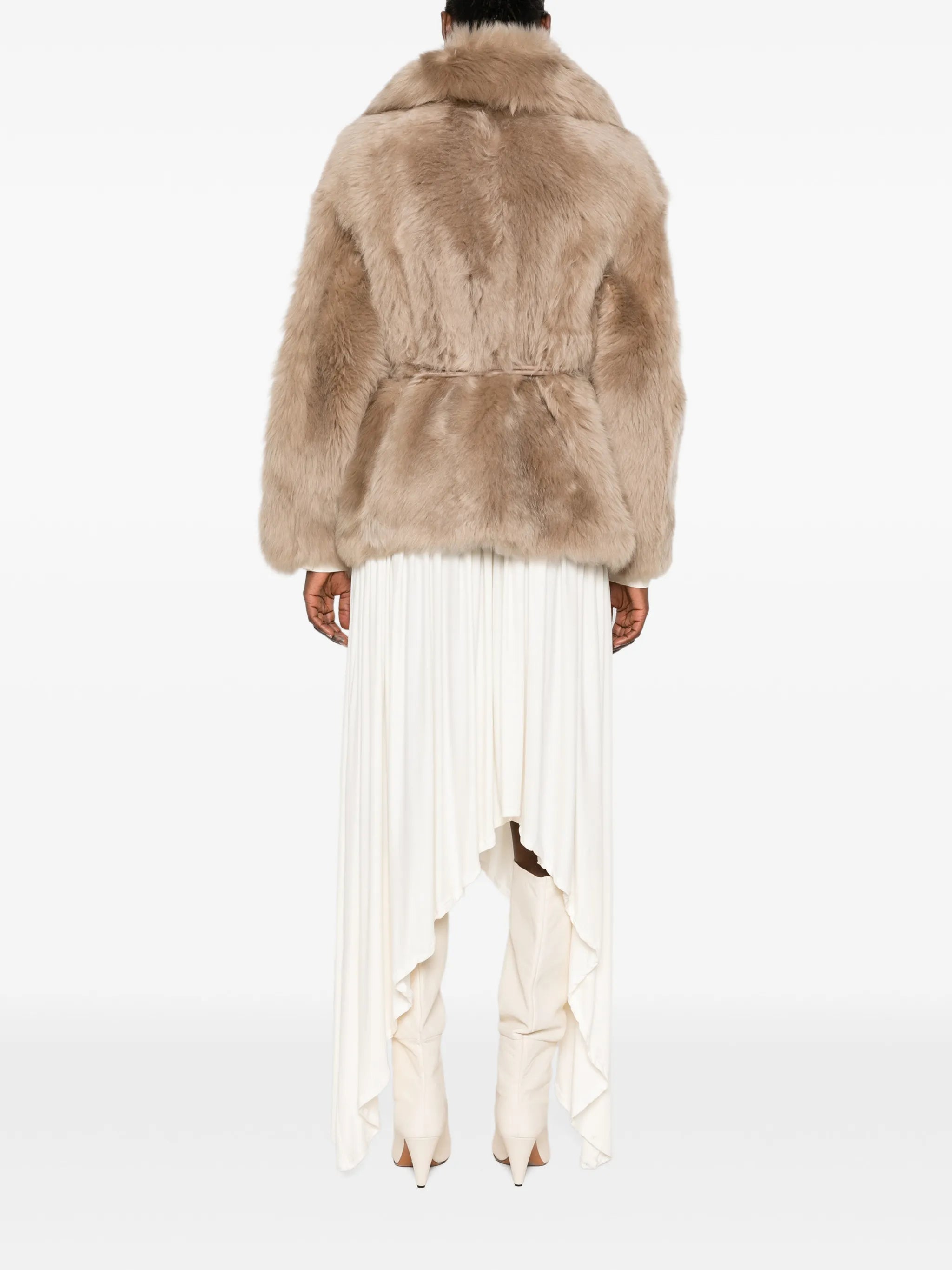 Ali belted shearling coat