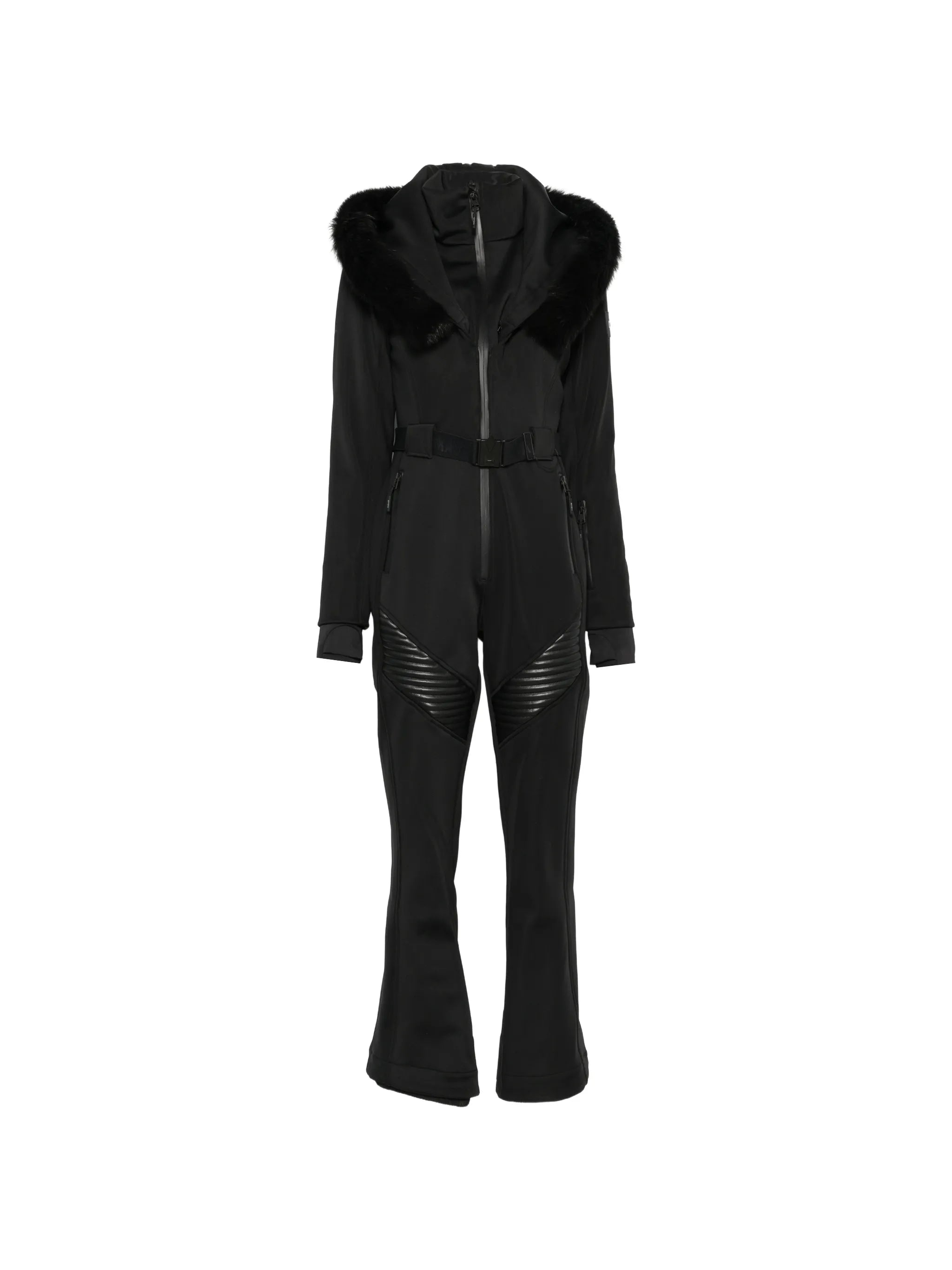 Elle shearling-trim ski suit
