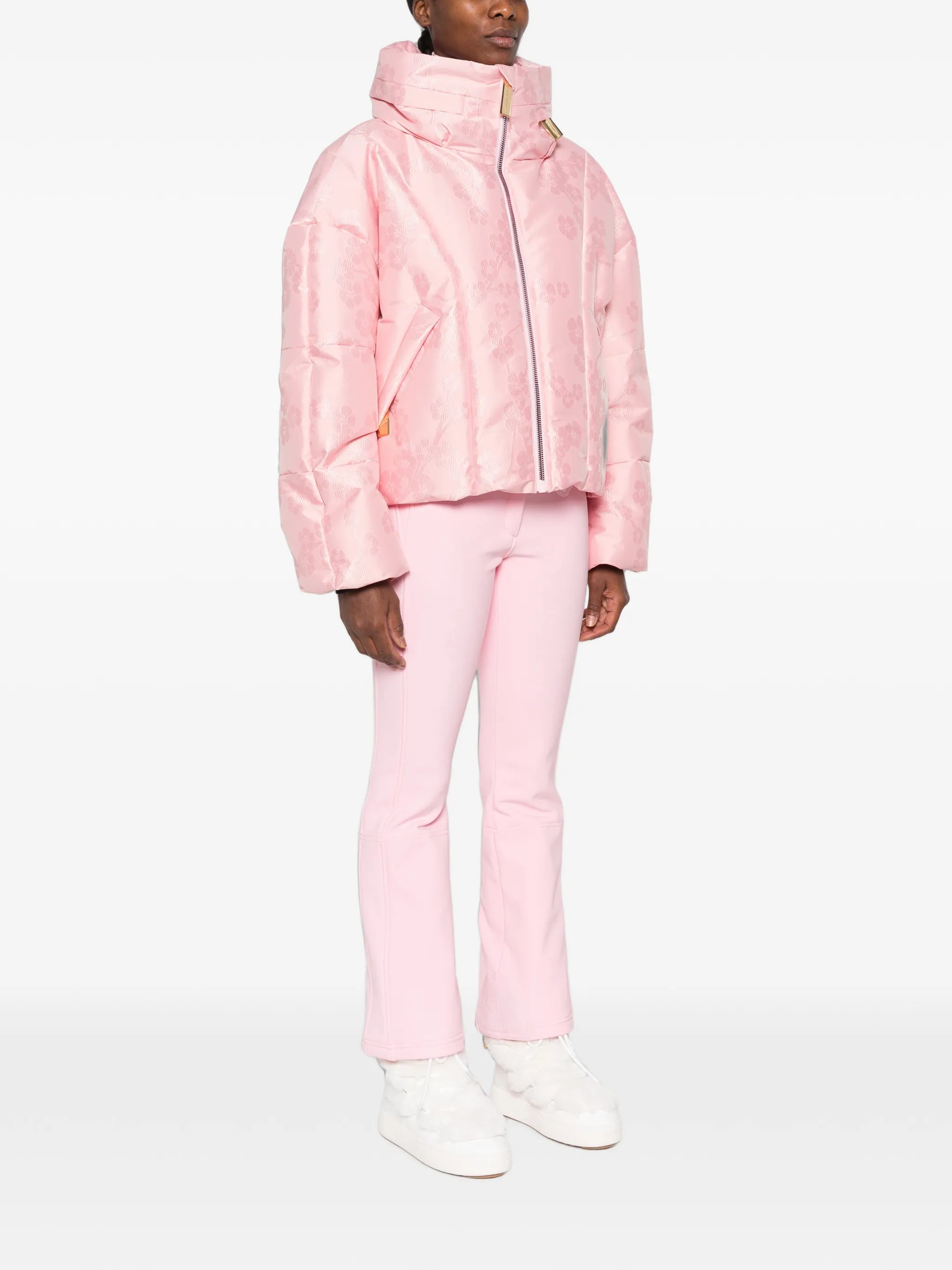 Hanu floral-jacquard ski jacket