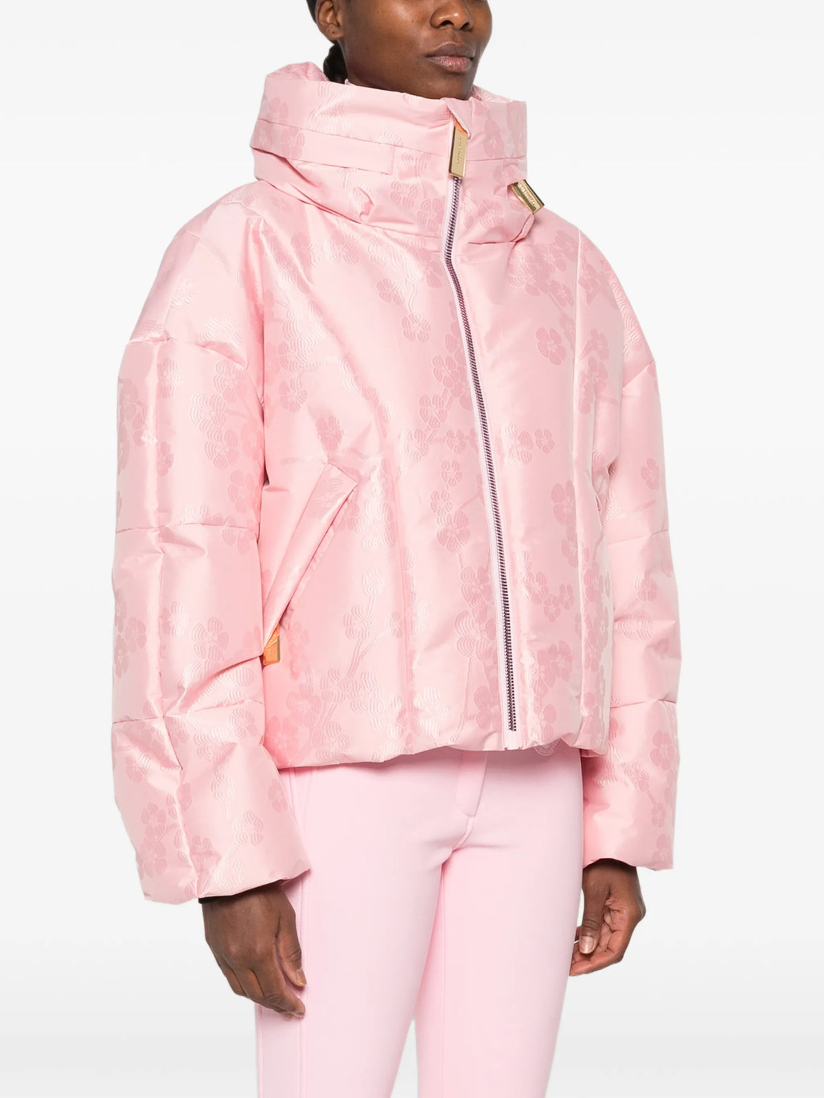 Hanu floral-jacquard ski jacket