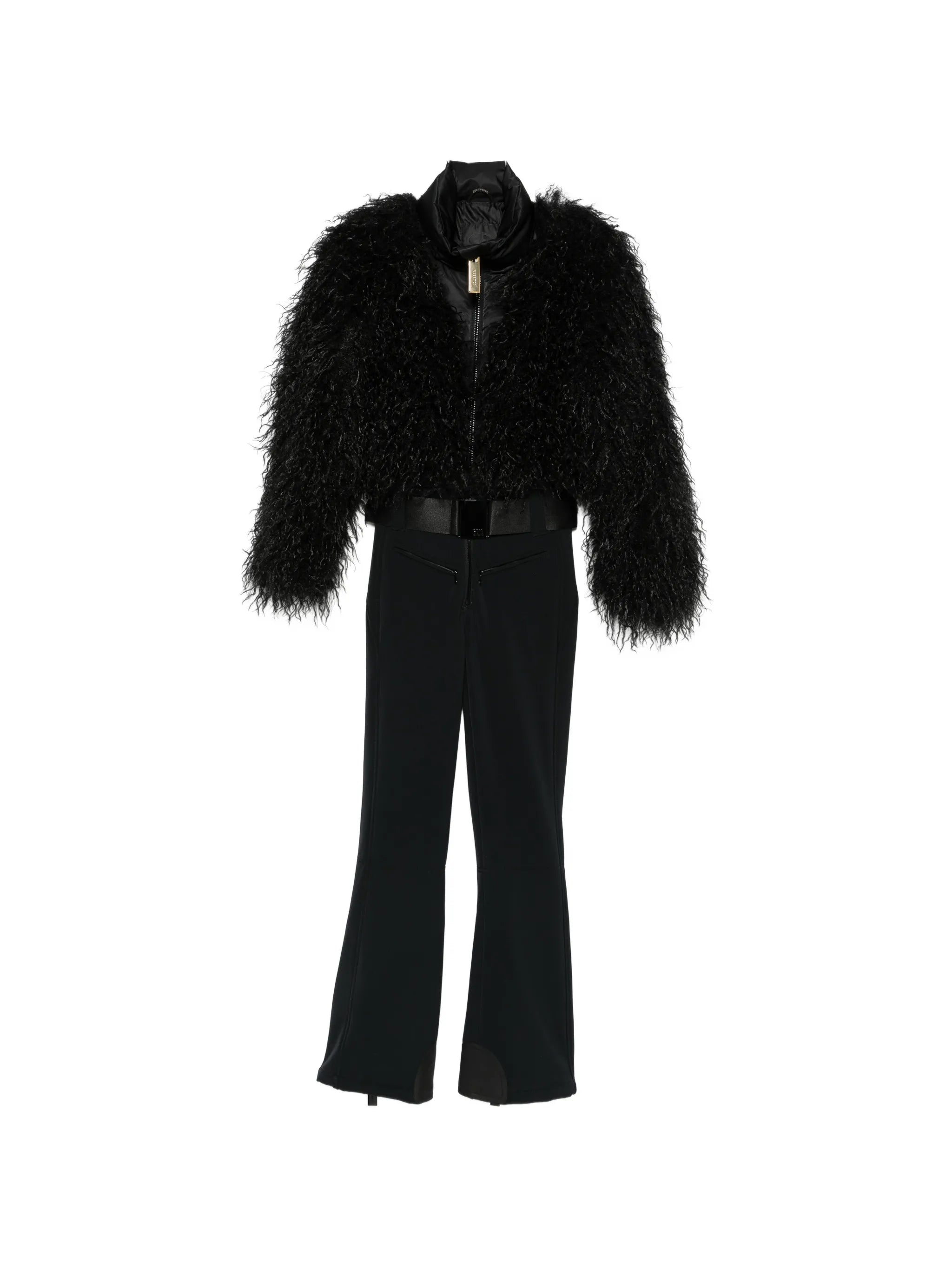Gold Samusa faux-fur ski suit