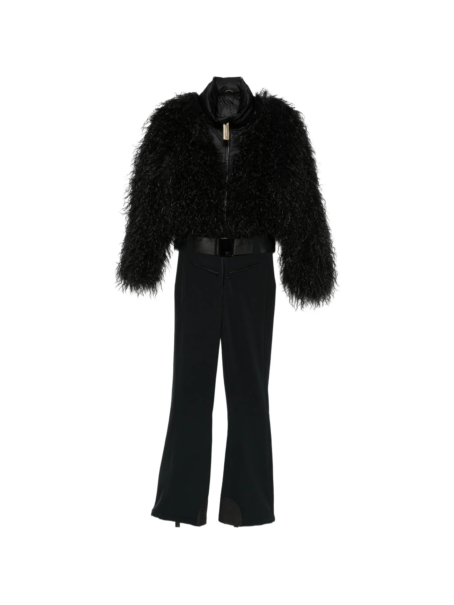 Gold Samusa faux-fur ski suit