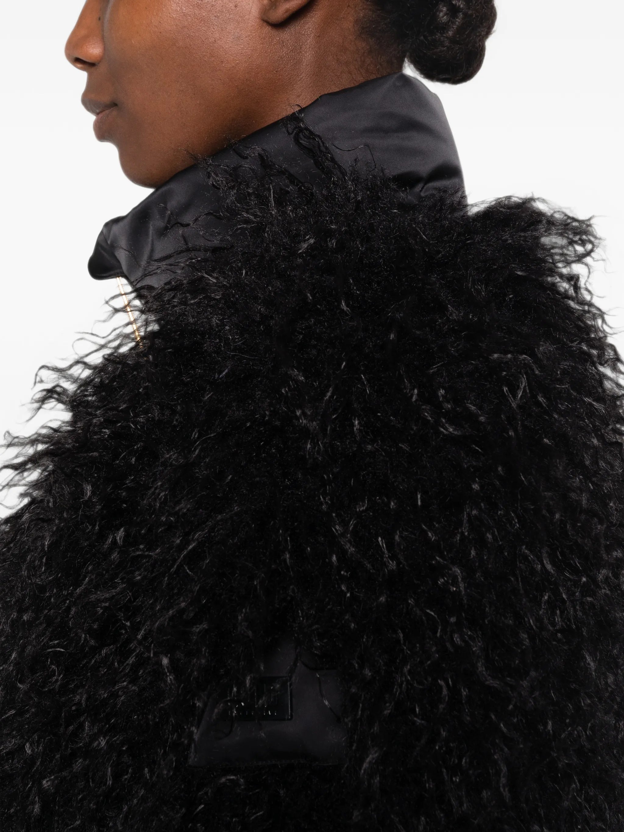 Gold Samusa faux-fur ski suit