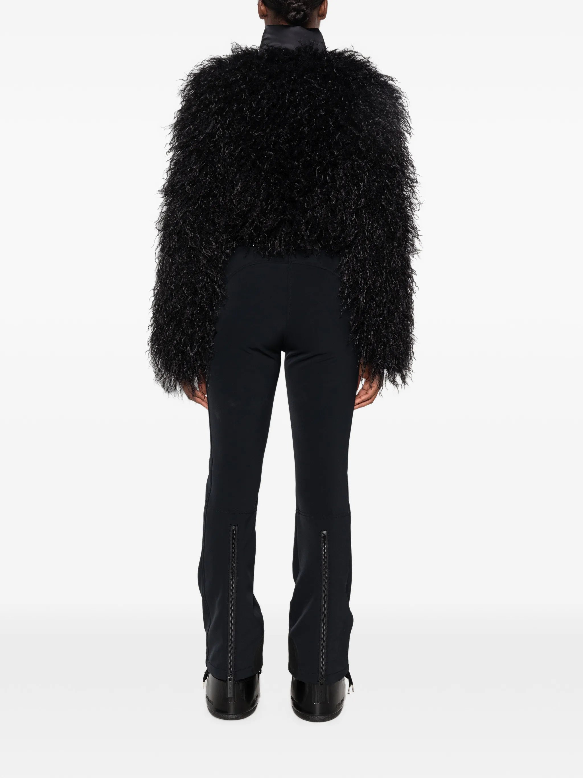 Gold Samusa faux-fur ski suit