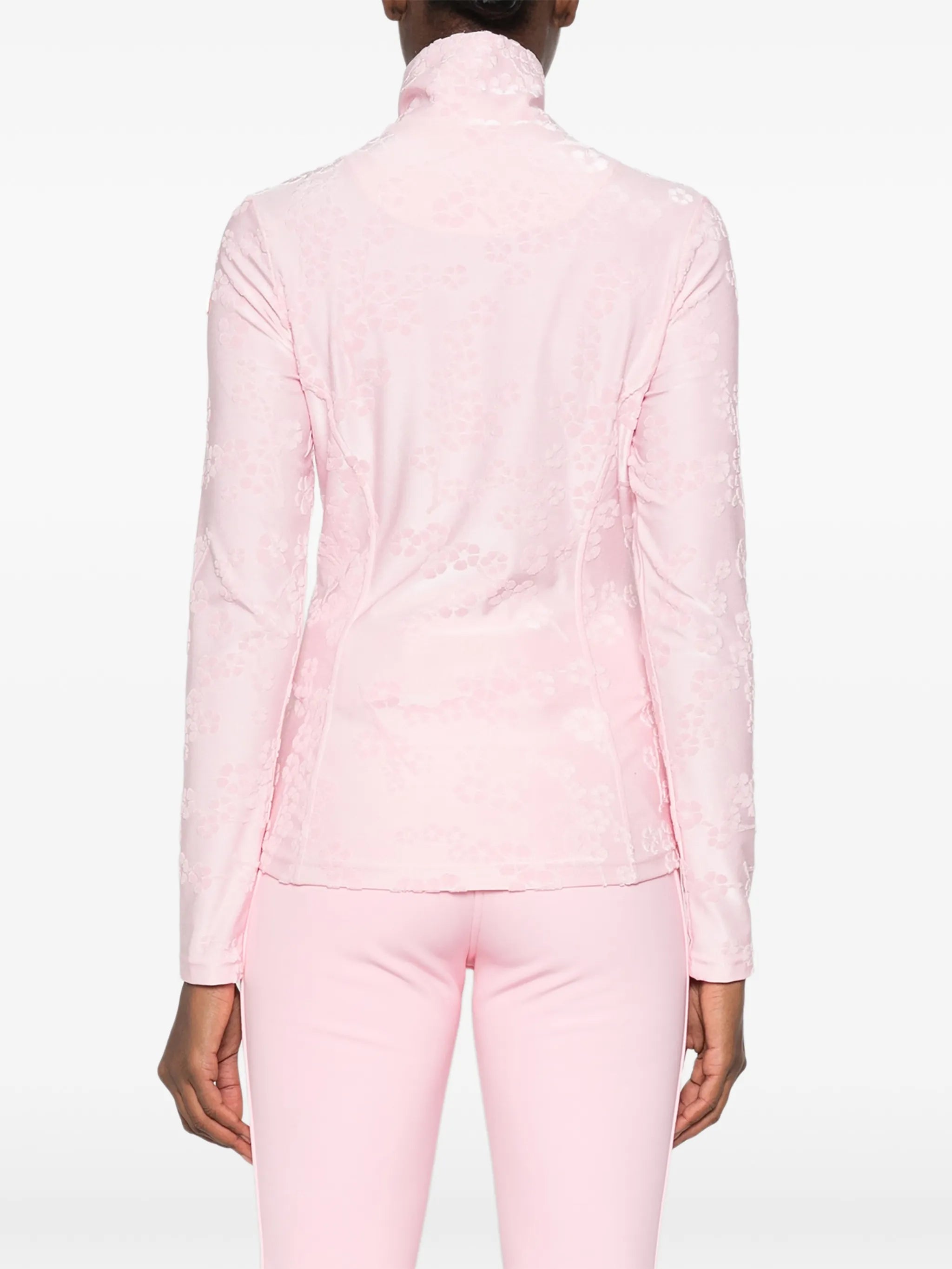 Hana floral-jacquard ski top