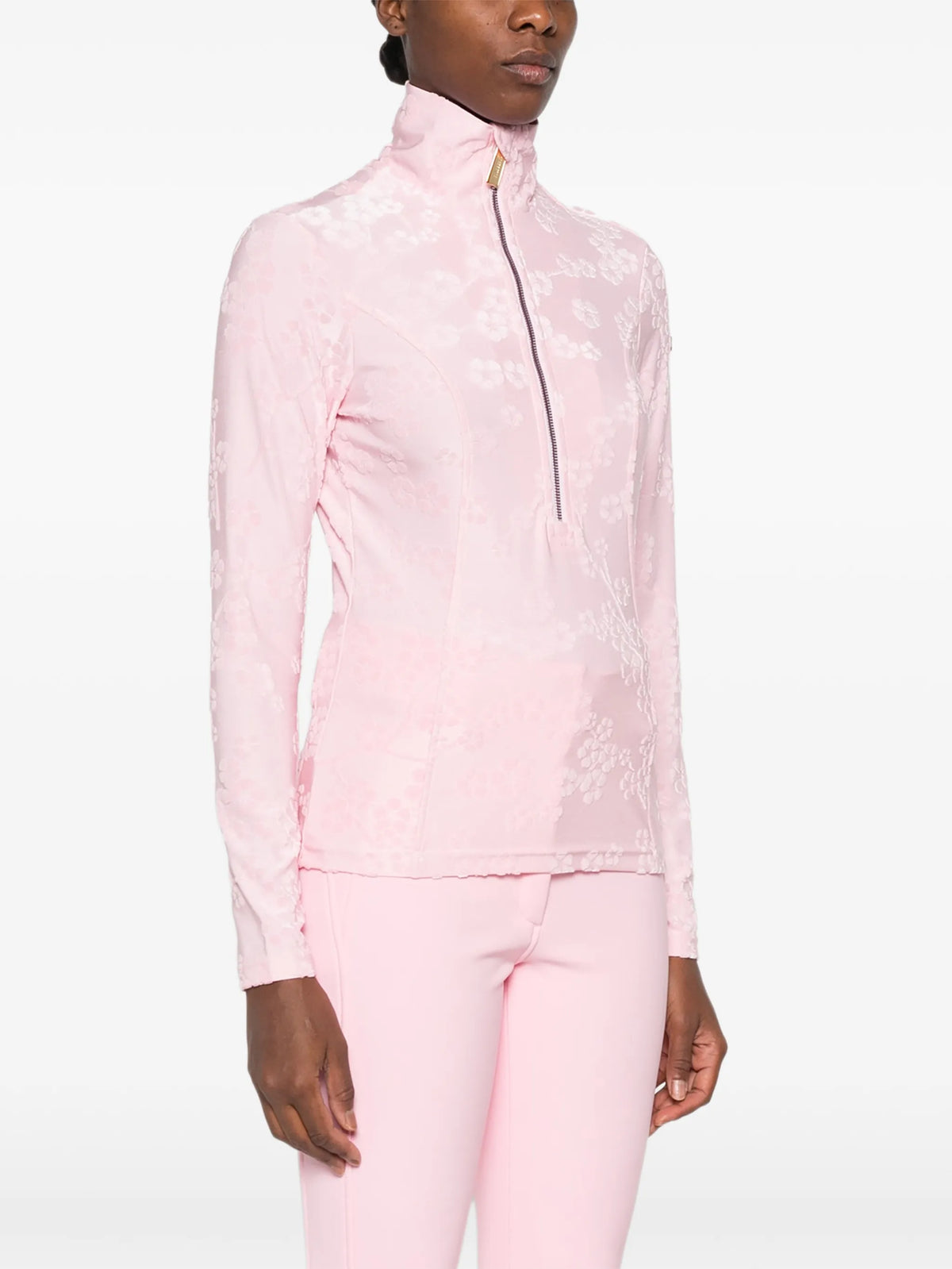 Hana floral-jacquard ski top
