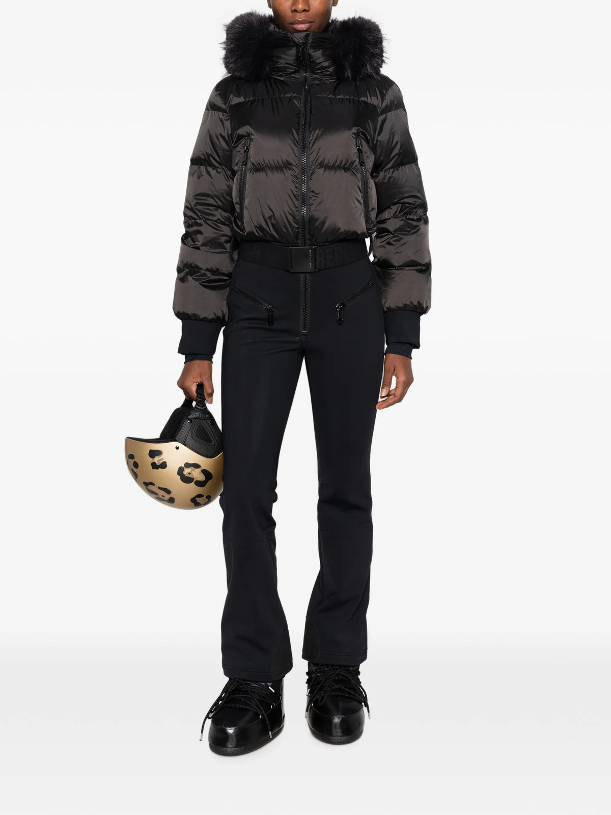 Sayaka faux-fur-trim ski suit