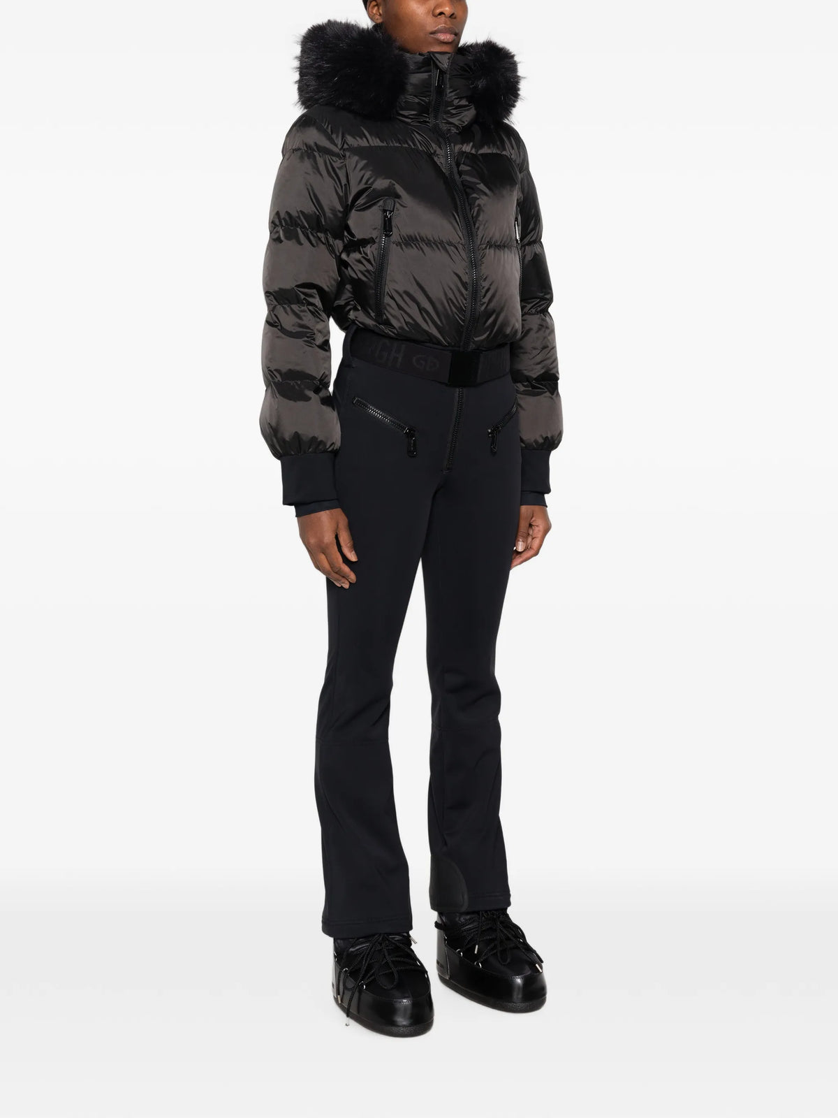 Sayaka faux-fur-trim ski suit
