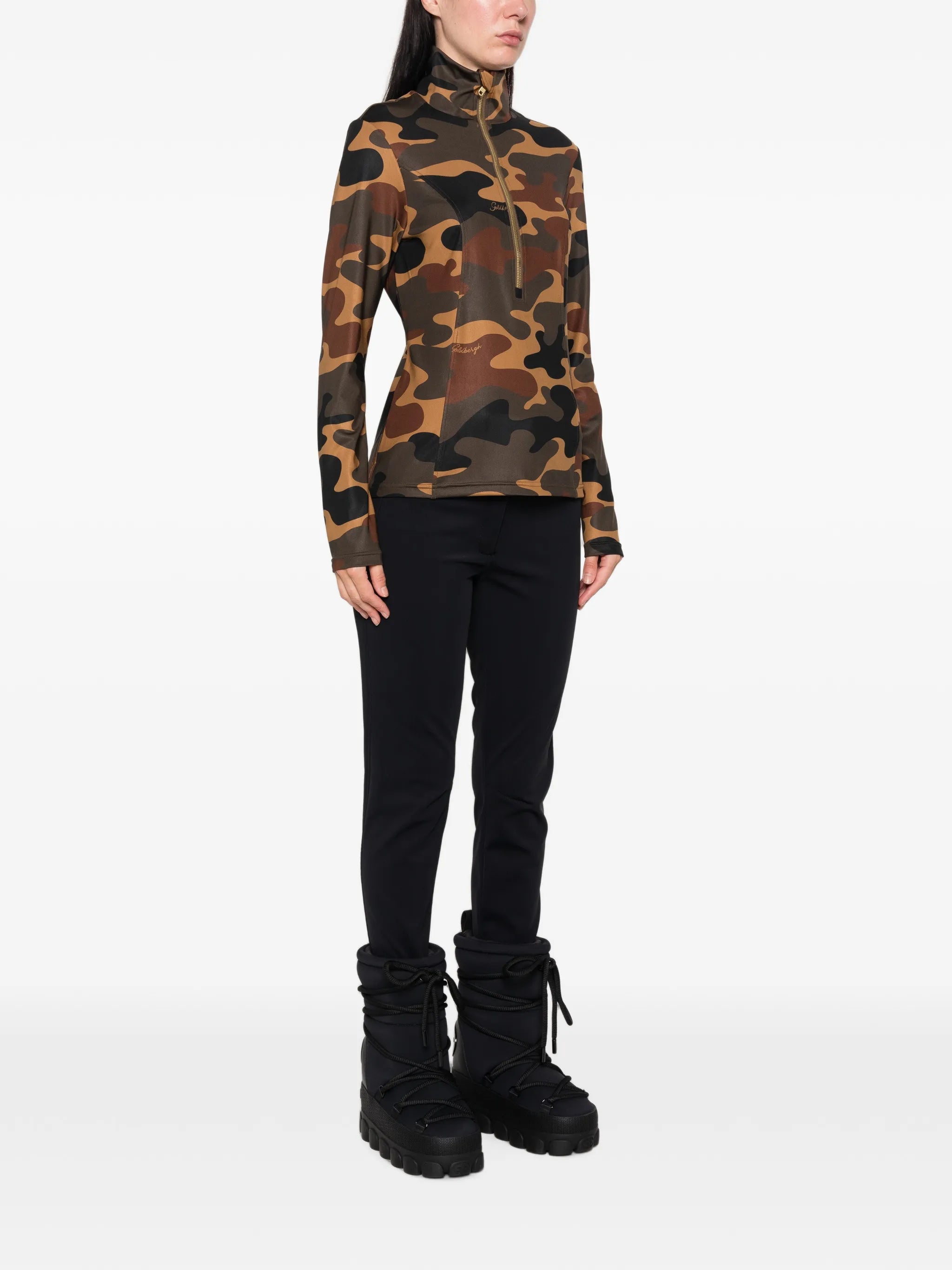 Mori camouflage-print top