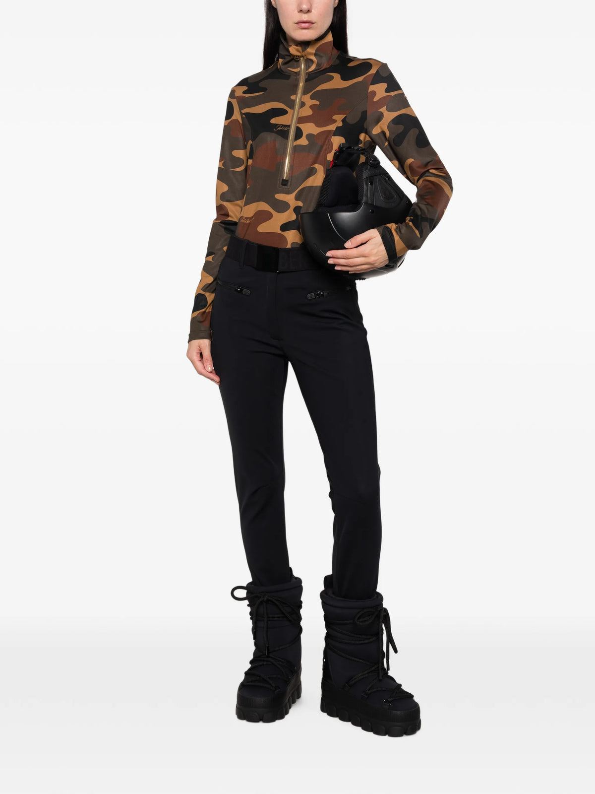 Mori camouflage-print top