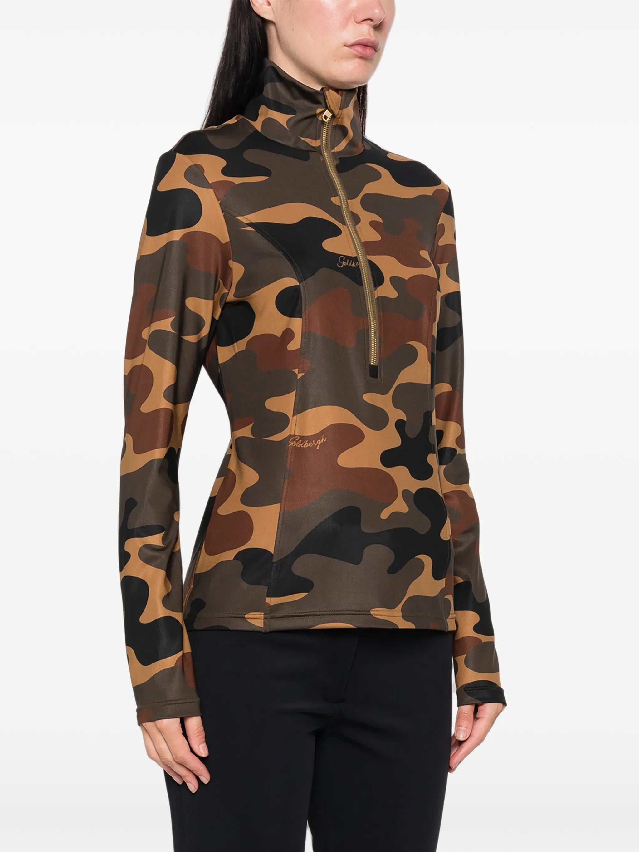 Mori camouflage-print top