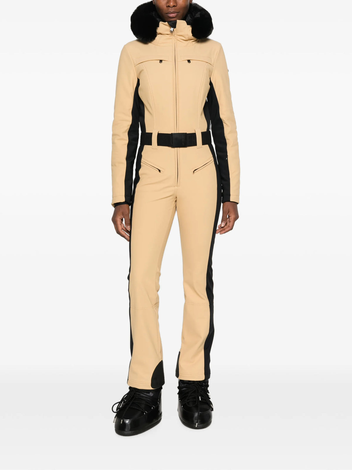 Parry faux fur-trim ski suit