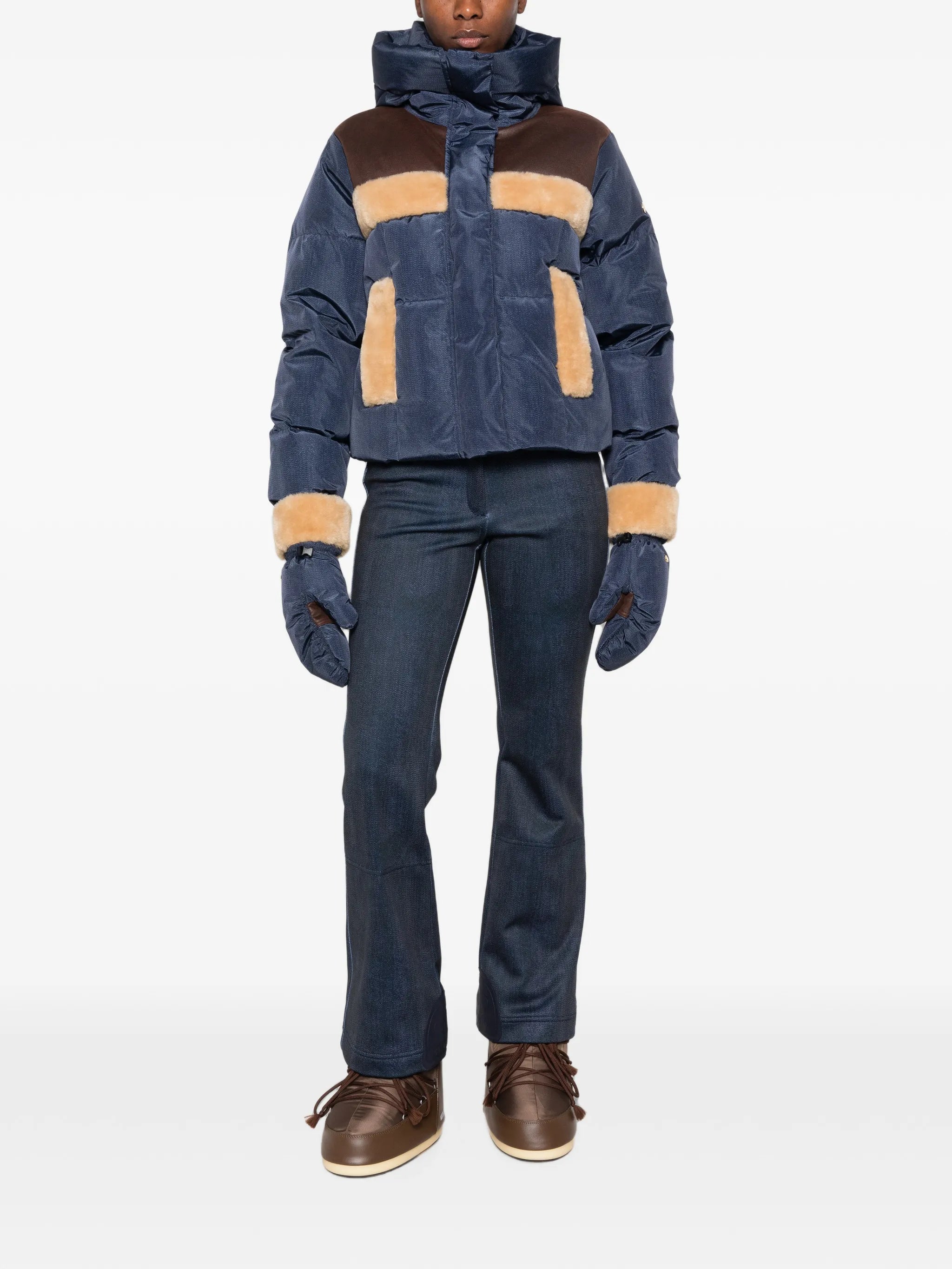 Kori shearling-trimmed ski jacket
