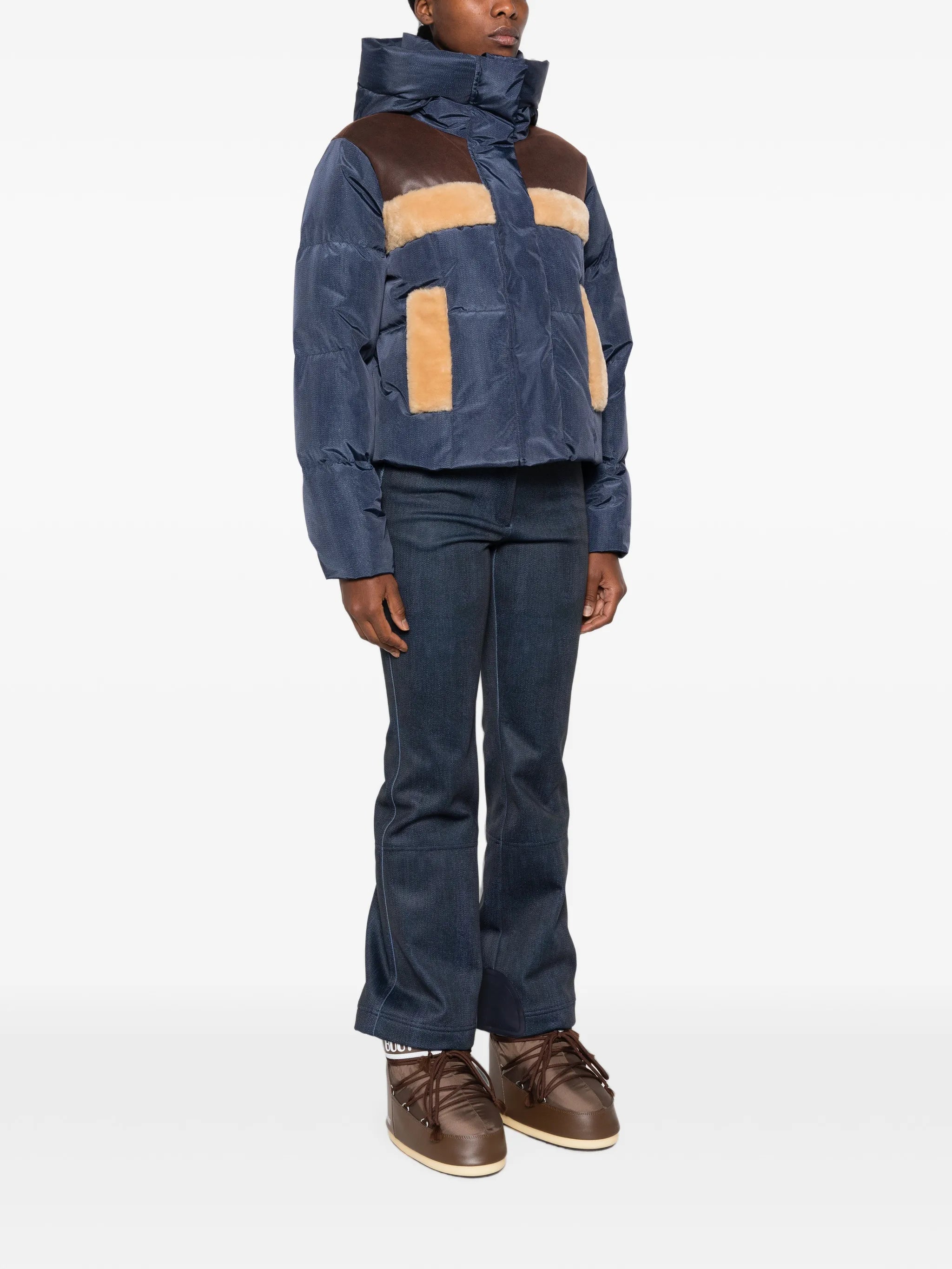 Kori shearling-trimmed ski jacket