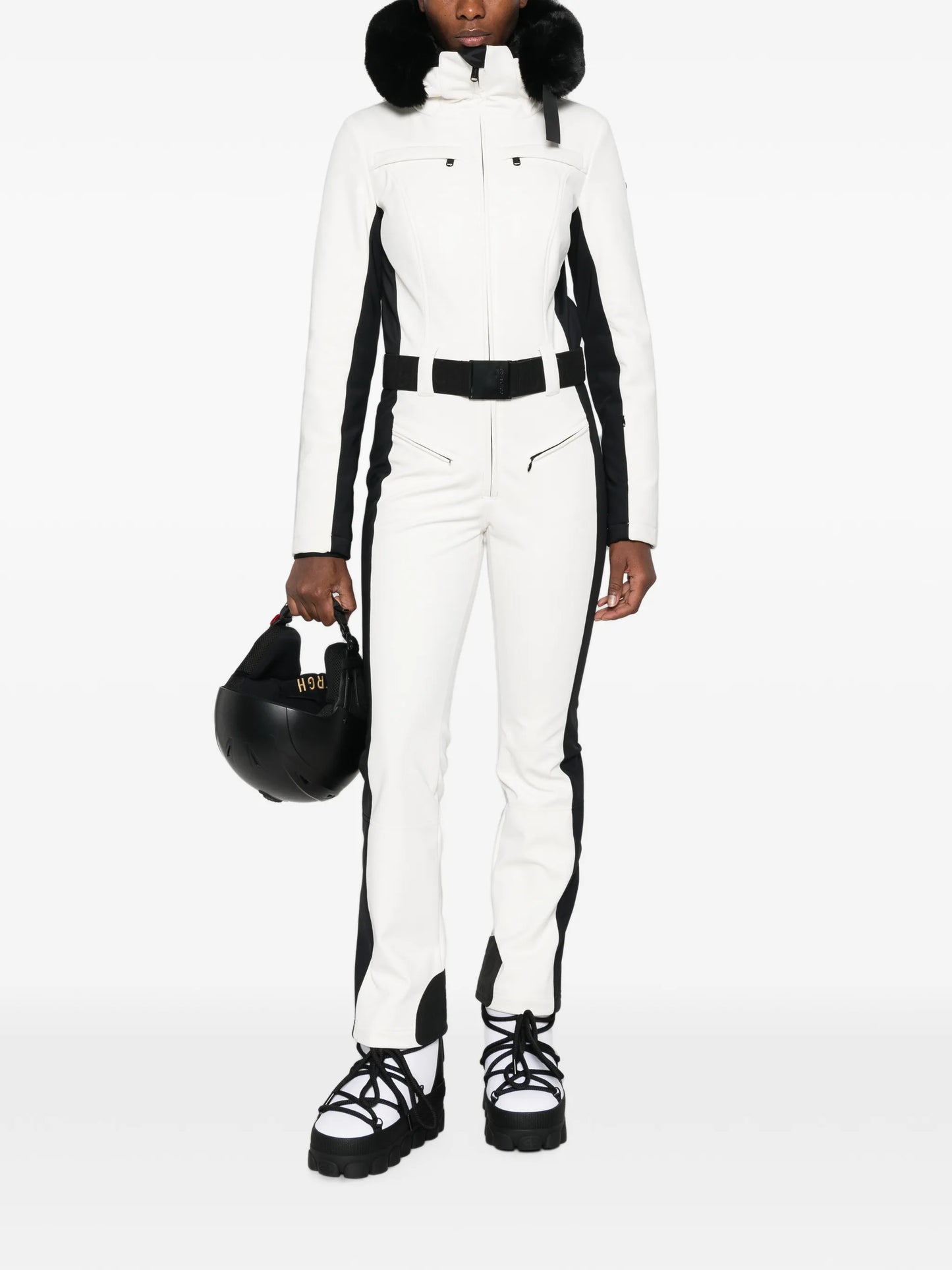 Parry faux-fur-trim ski suit