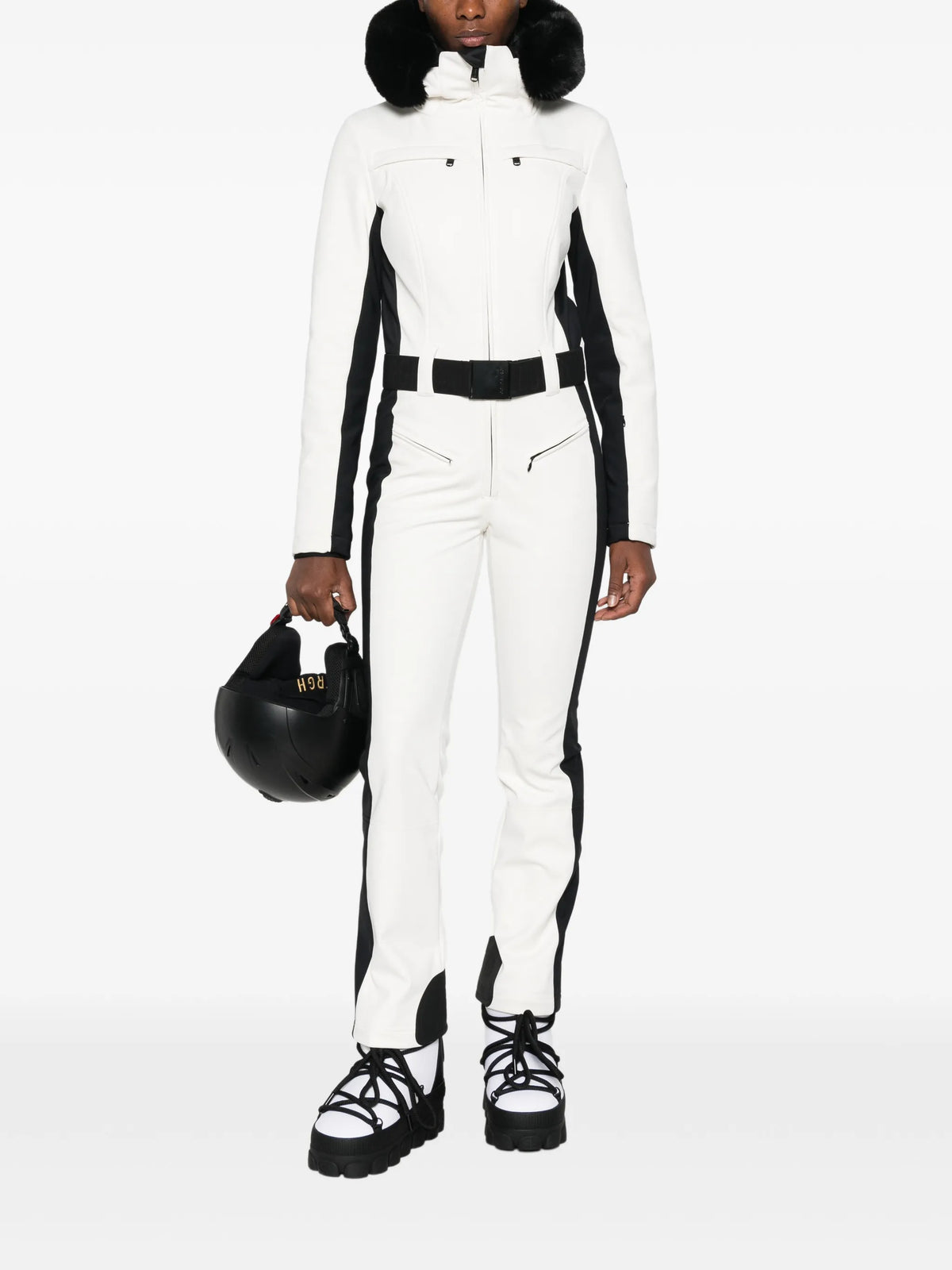 Parry faux-fur-trim ski suit