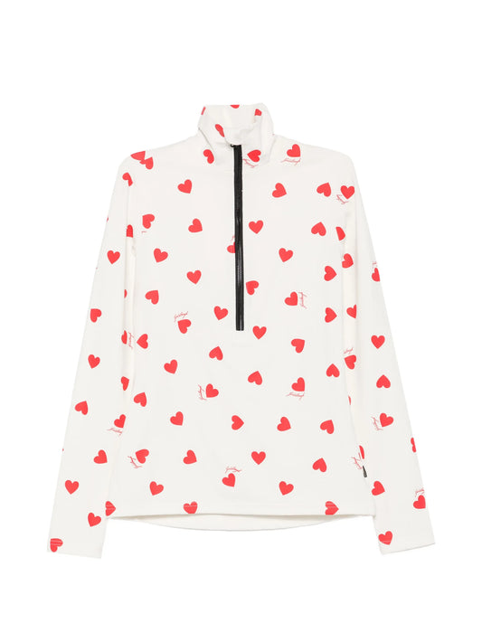 Aimi heart-print top