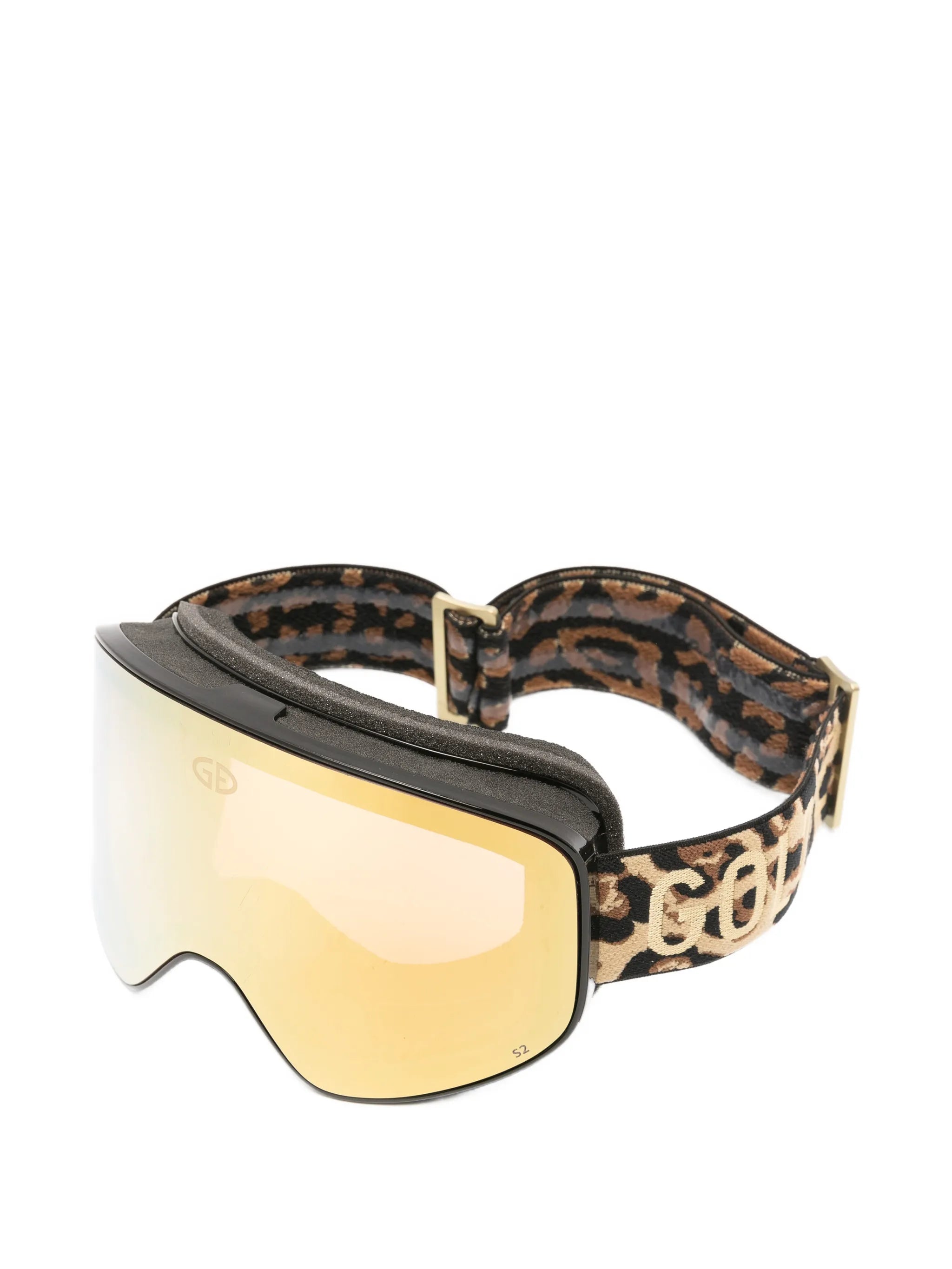 Aero leopard-print ski goggles